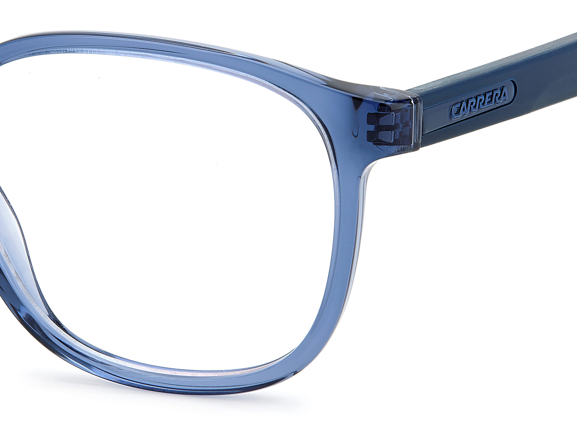 Carrera 8878 Frame Transparent Blue Male Full Shell Frame — Transparent Blue frame — view 3