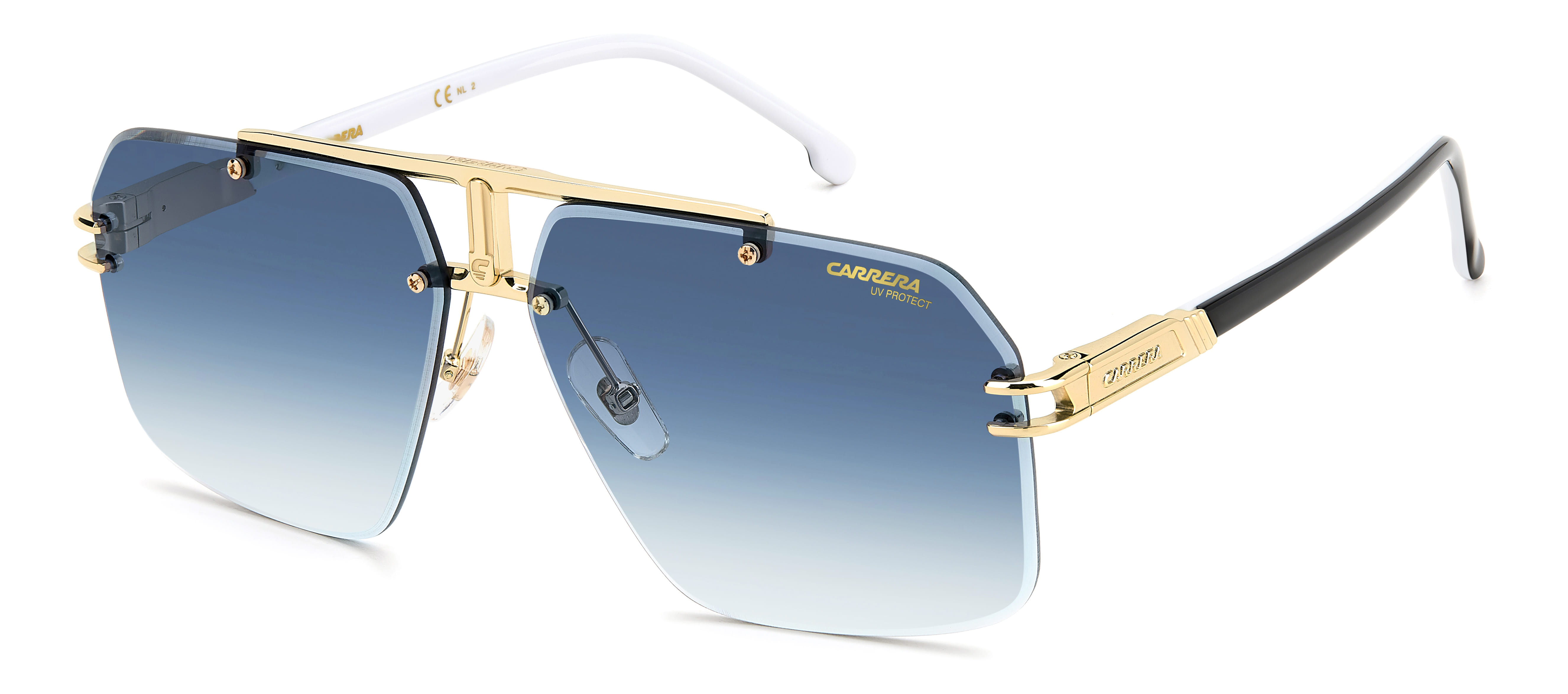 Carrera 1054/S Sunglass Gold Male RimLess Metal — Gold frame