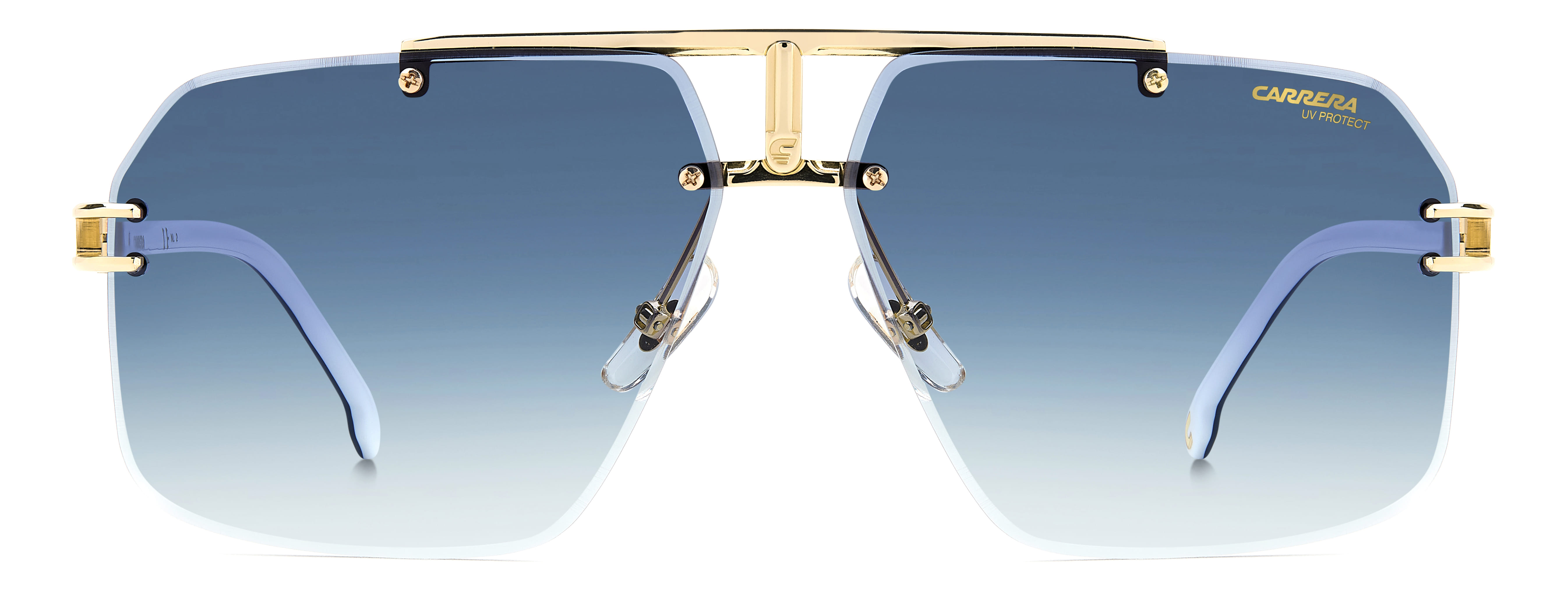Carrera 1054/S Sunglass Gold Male RimLess Metal Sunglass — Gold frame — view 2