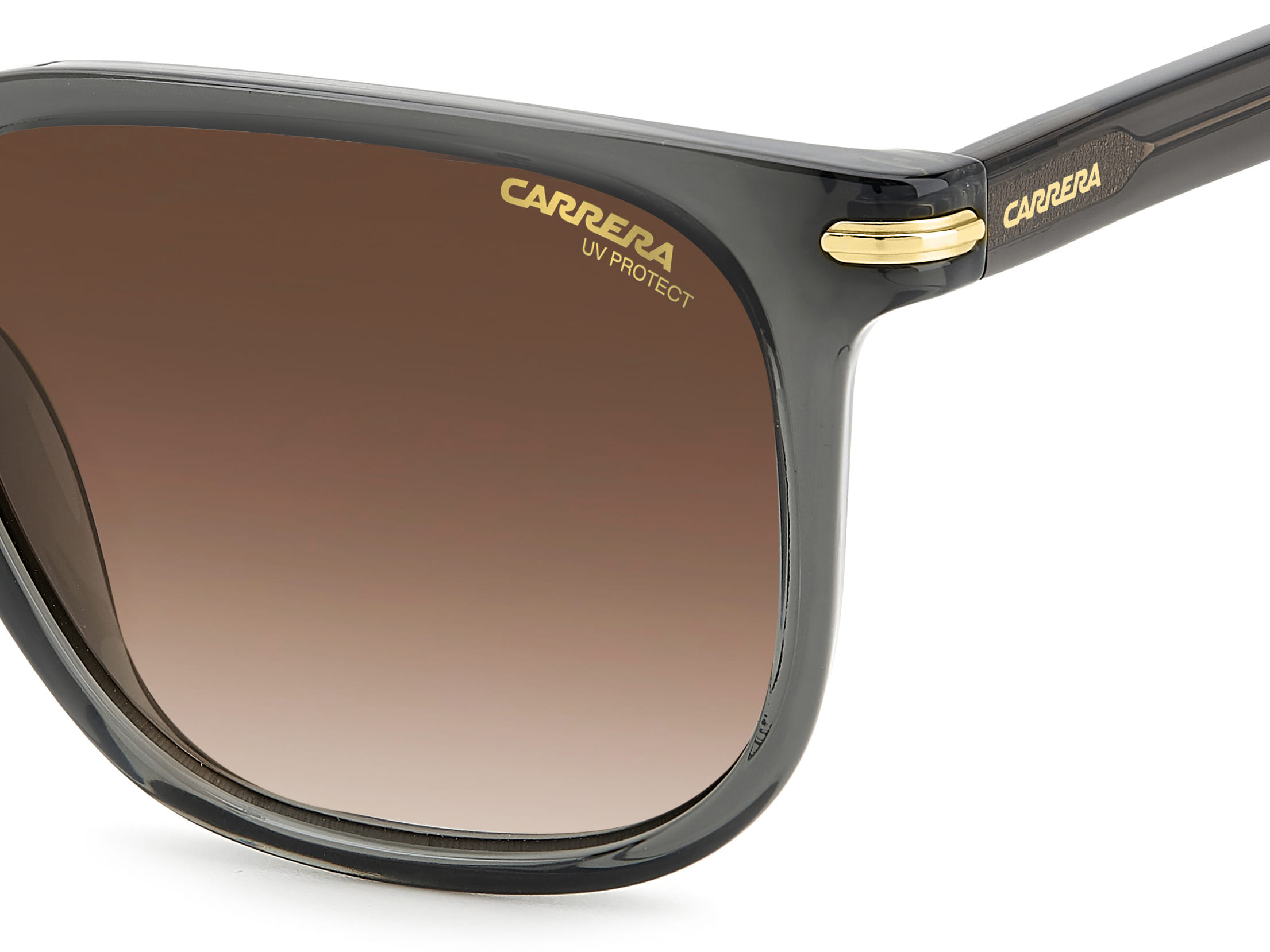 Carrera 300/S Sunglass Transparent Grey Unisex Full Shell Sunglass — Transparent Grey frame — view 3