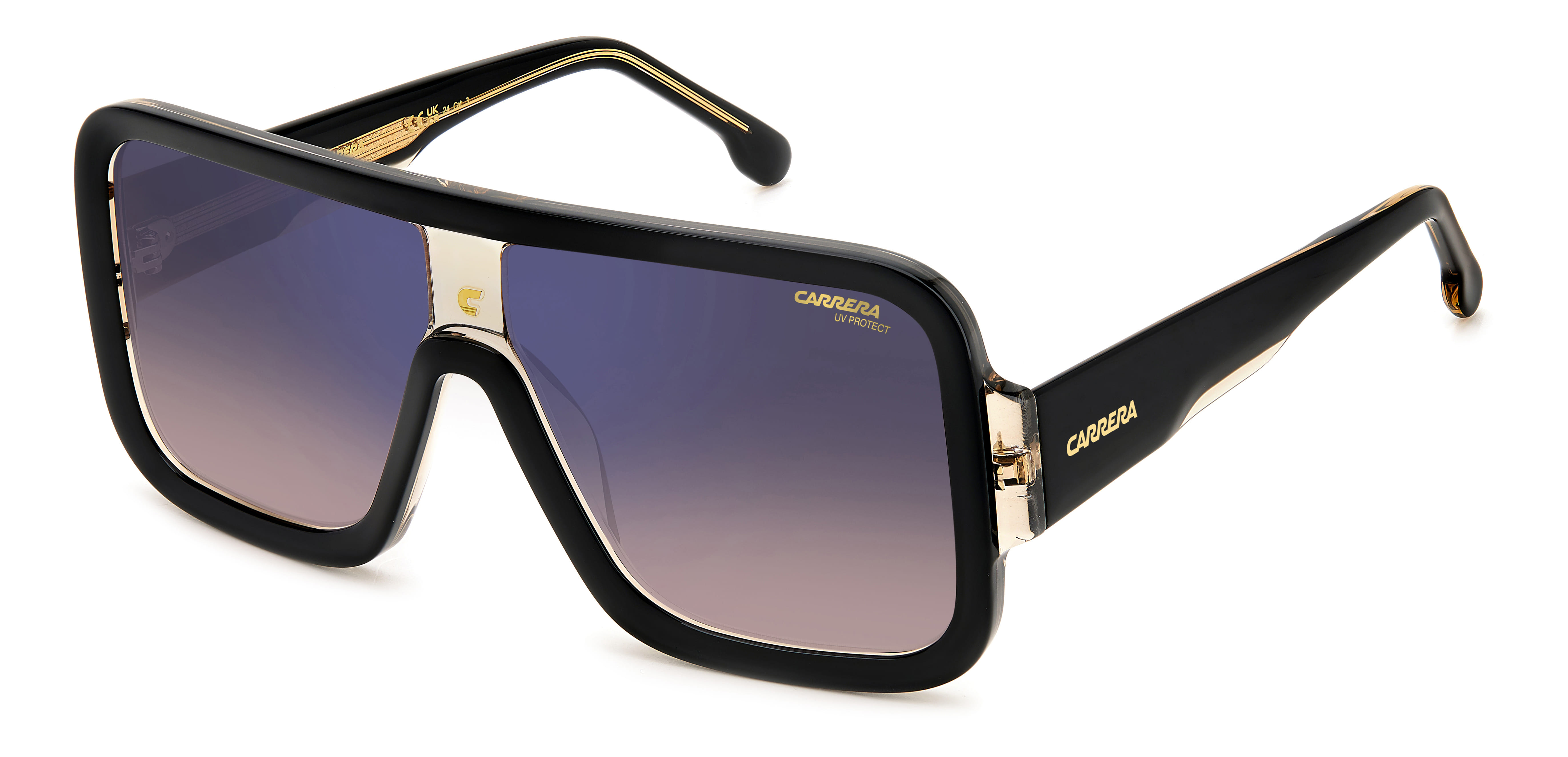 Carrera FLAGLAB 14 Sunglass Black Unisex Full Shell — Black frame