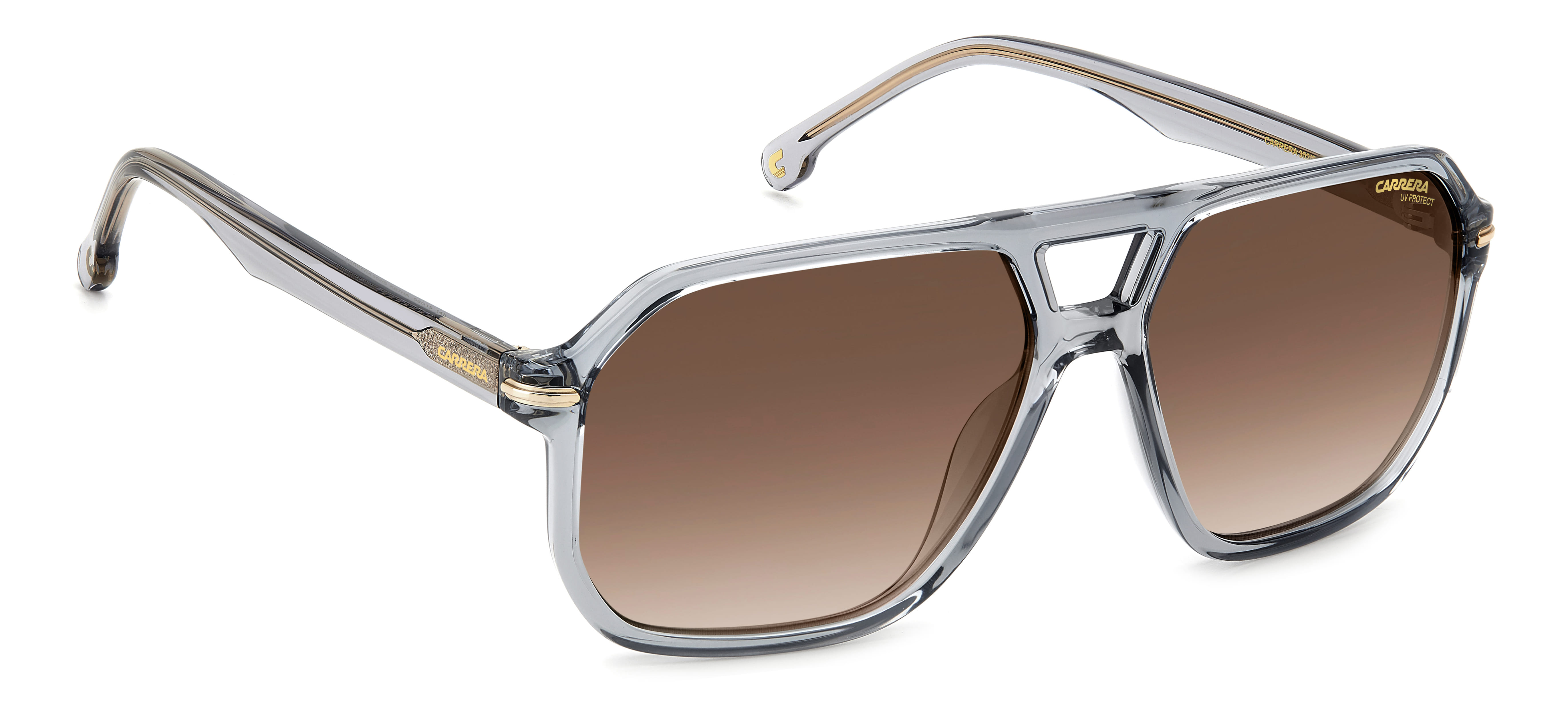 Carrera 302/S Sunglass Transparent Grey Male Full Shell Sunglass — Transparent Grey frame — view 2