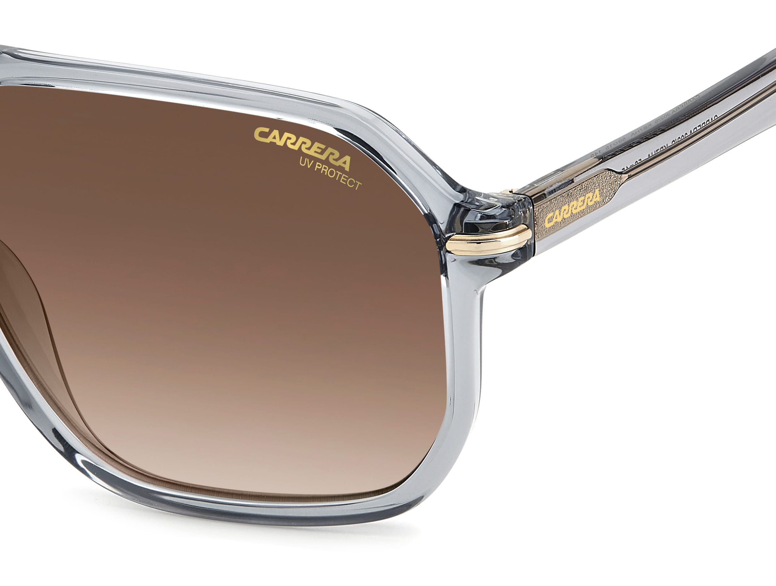 Carrera 302/S Sunglass Transparent Grey Male Full Shell Sunglass — Transparent Grey frame — view 5