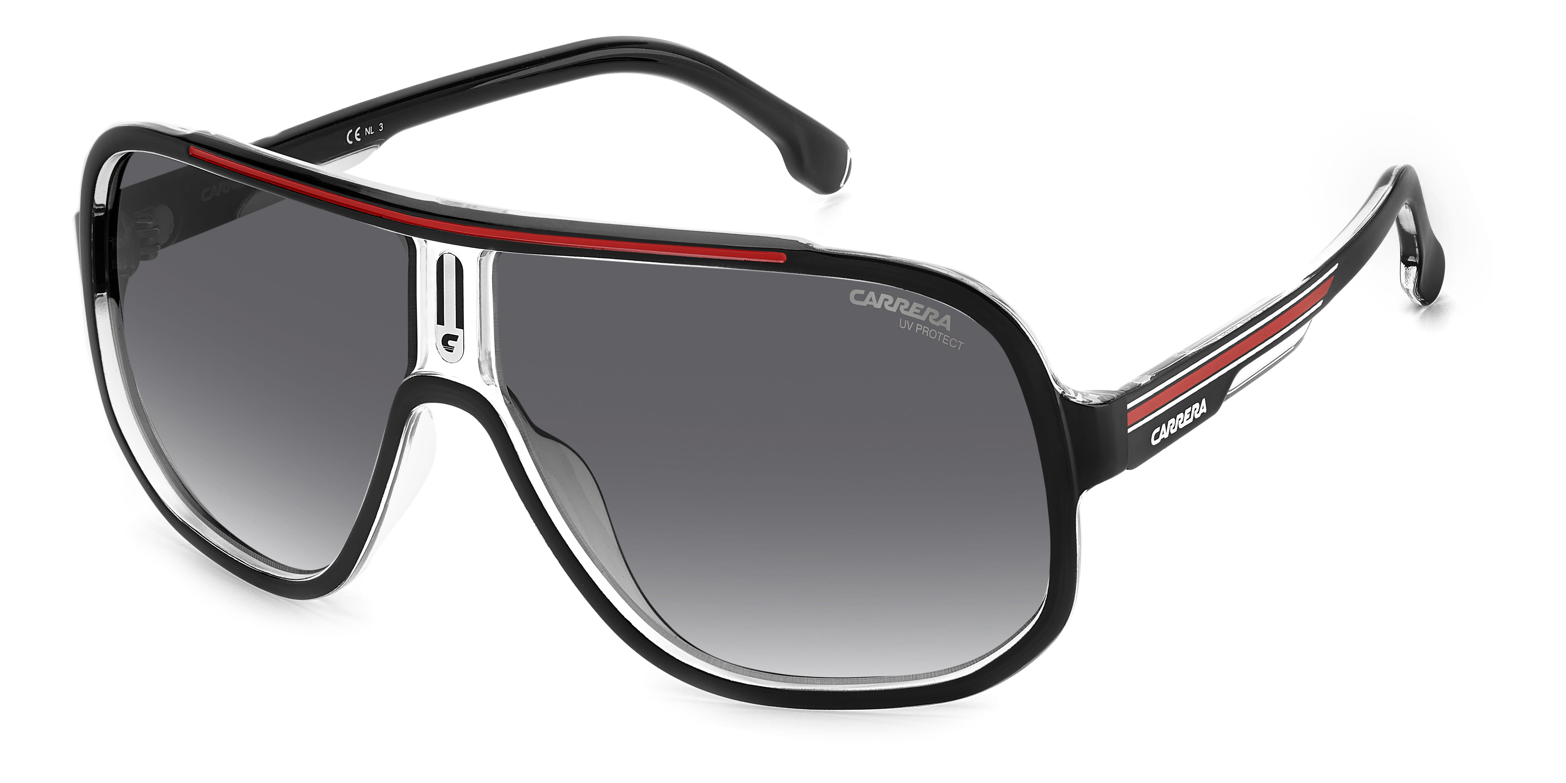 Carrera 1058/S Sunglass Black Male Full Shell — Black frame