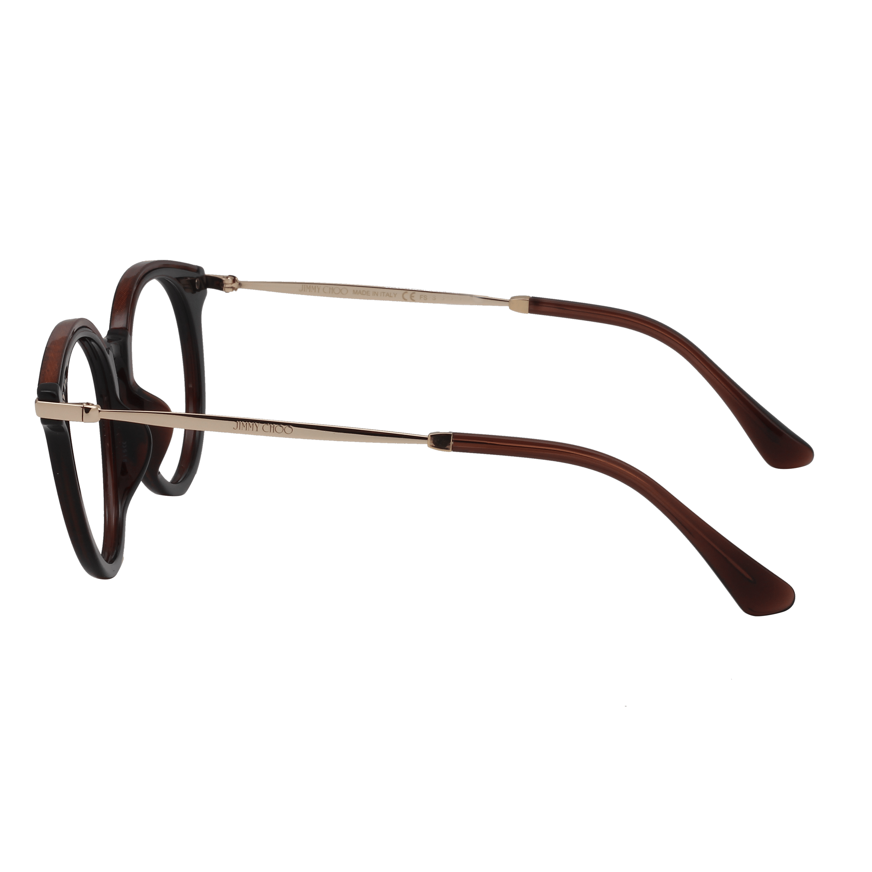 Jimmy Choo JC254/F Frame Brown Female Full Metal Frame — Brown frame — view 3