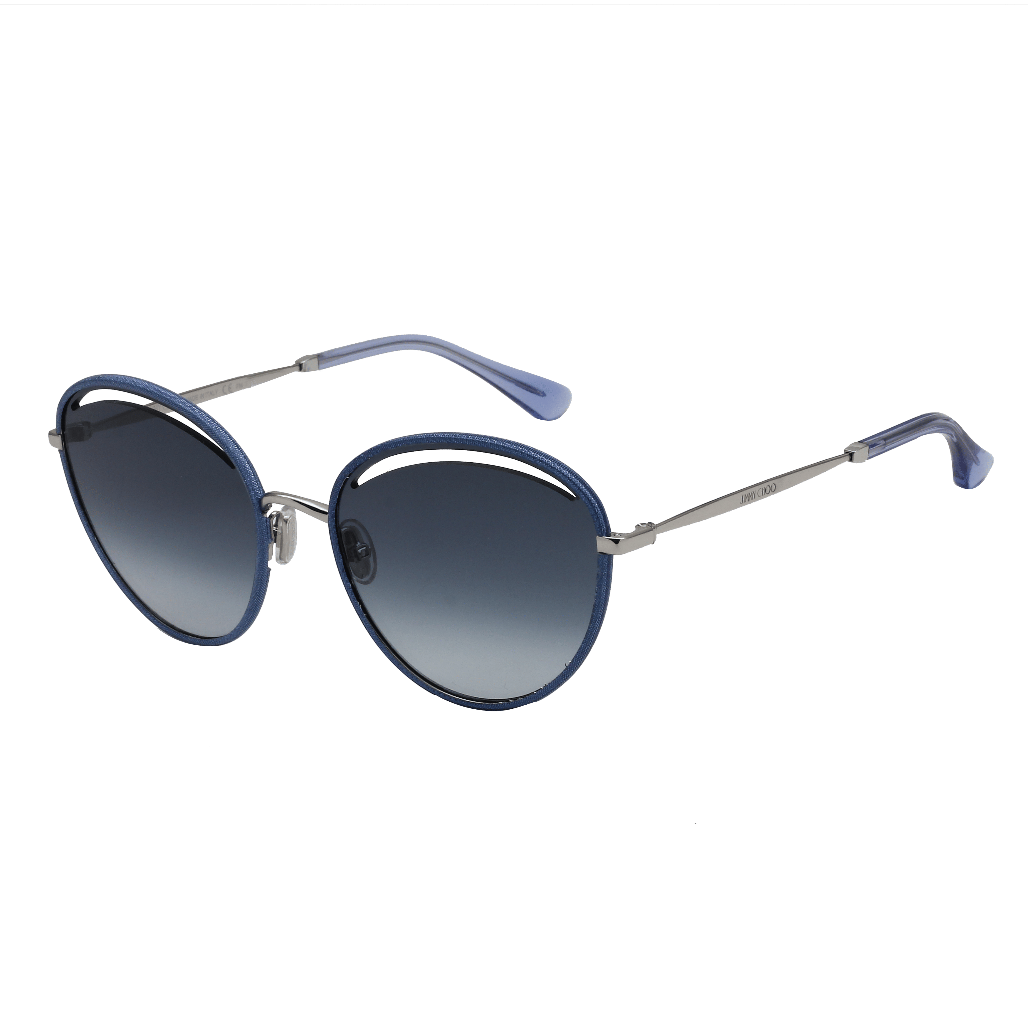 Jimmy Choo MALYA/S Sunglass Blue Female Full Metal Sunglass — Blue frame — alternate view