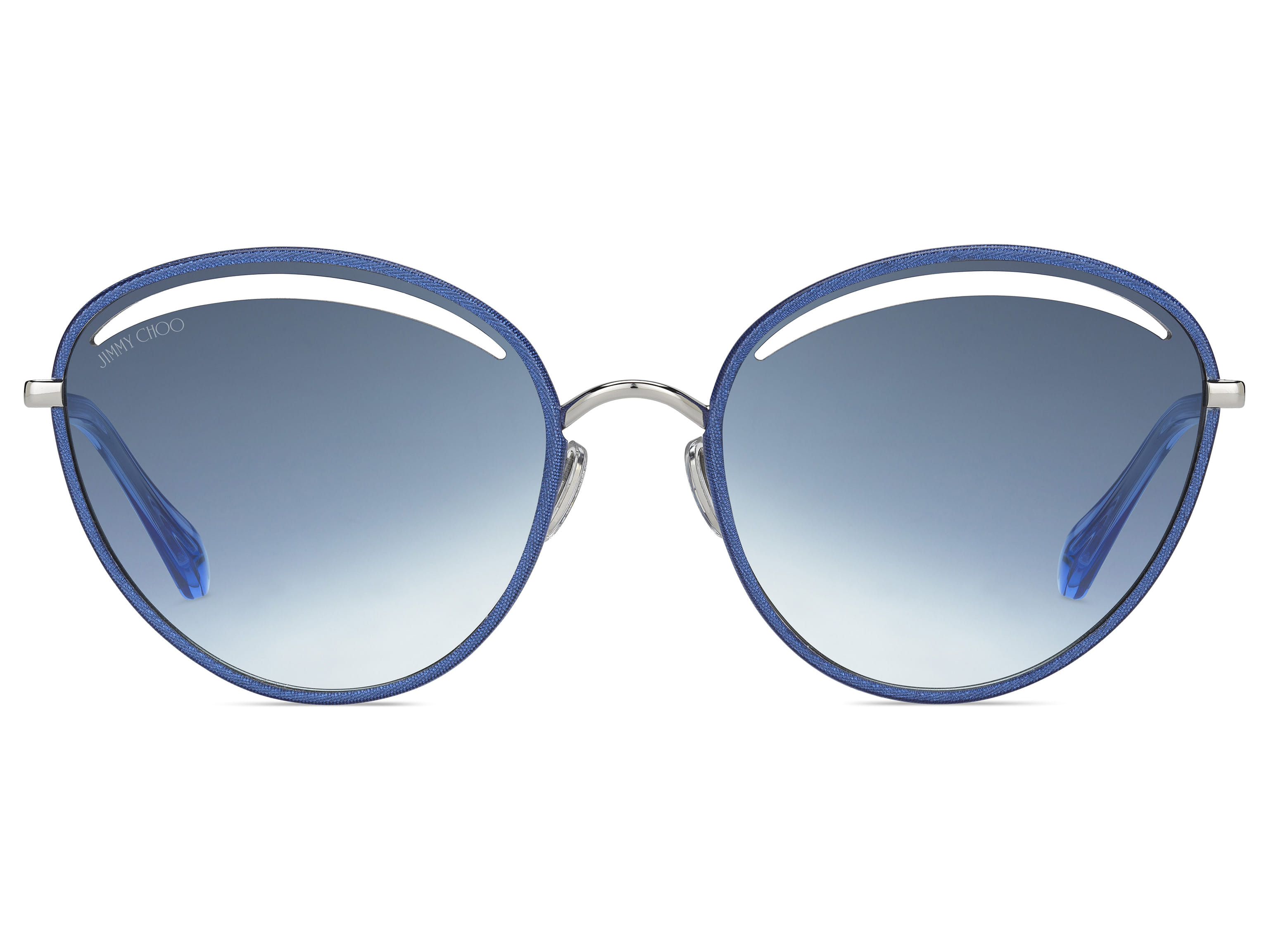 Jimmy Choo MALYA/S Sunglass Blue Female Full Metal Sunglass — Blue frame — view 2