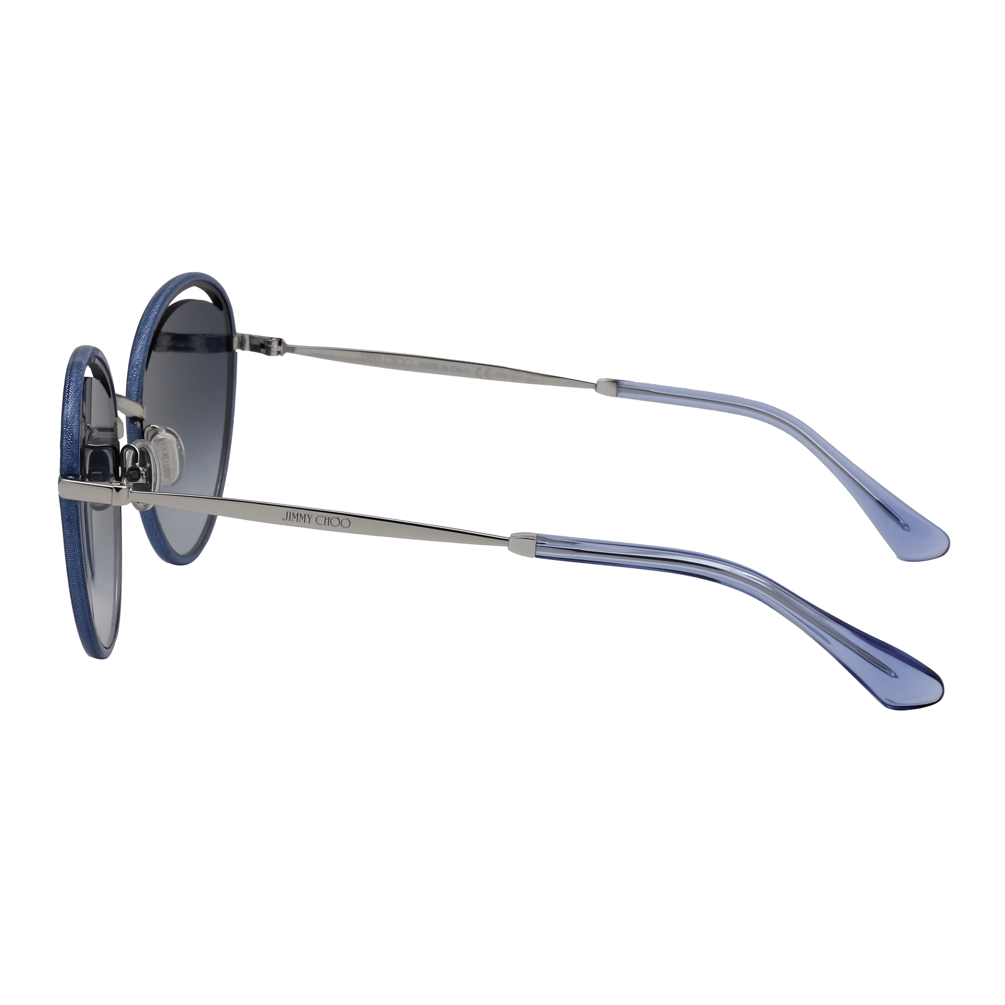 Jimmy Choo MALYA/S Sunglass Blue Female Full Metal Sunglass — Blue frame — view 6