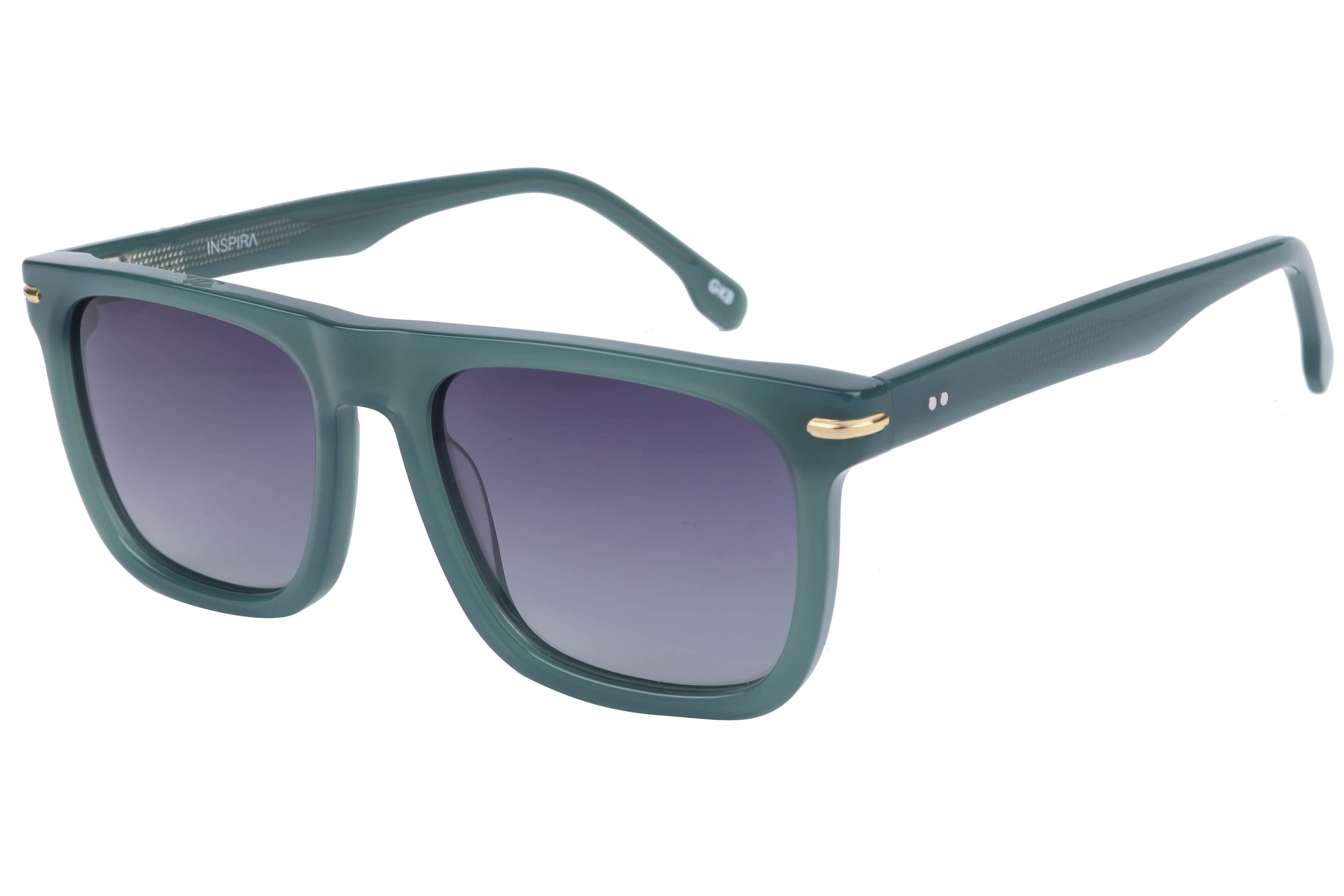 Inspira T91027 Sunglass Green Male Full Shell — Green frame