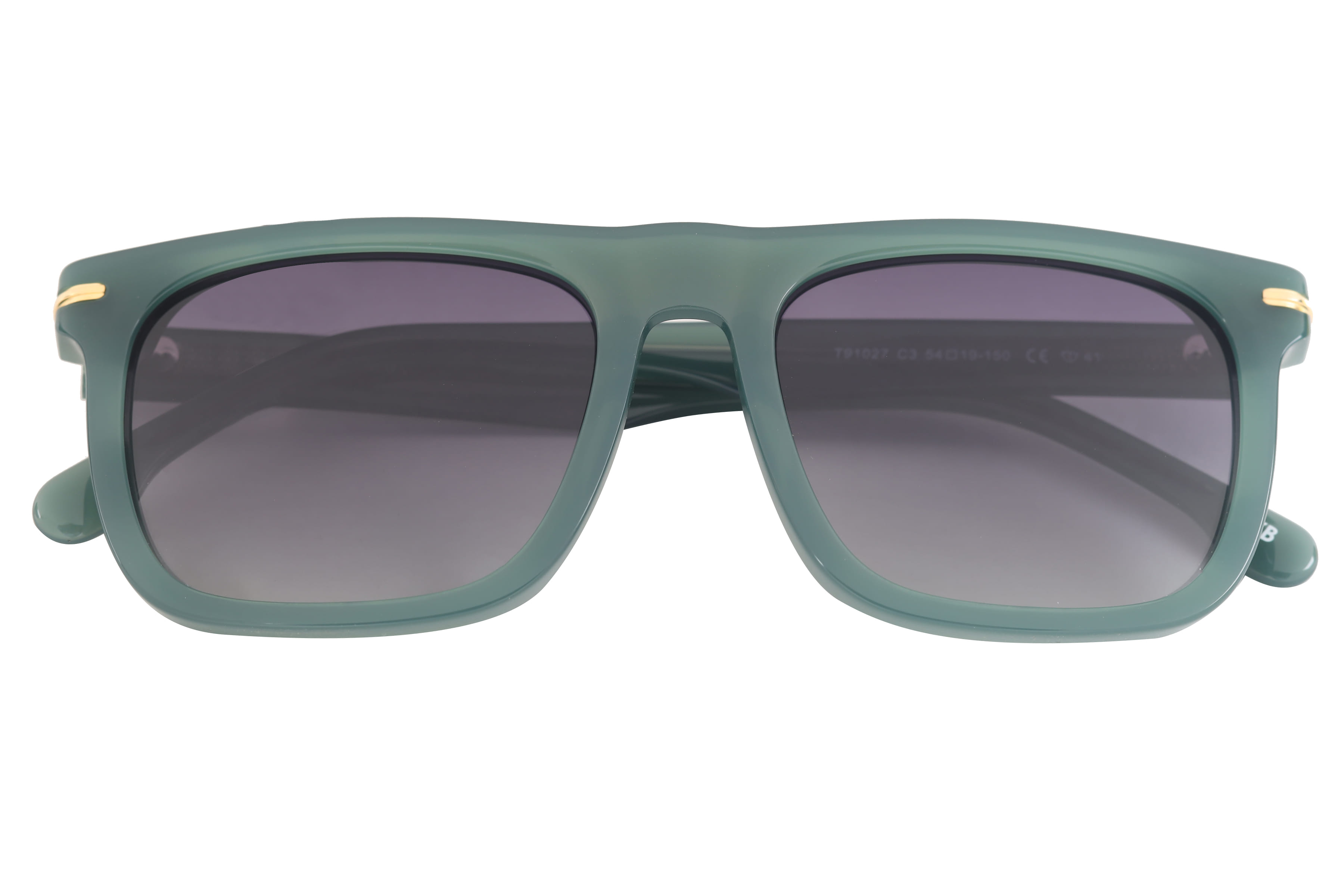 Inspira T91027 Sunglass Green Male Full Shell Sunglass — Green frame — view 2