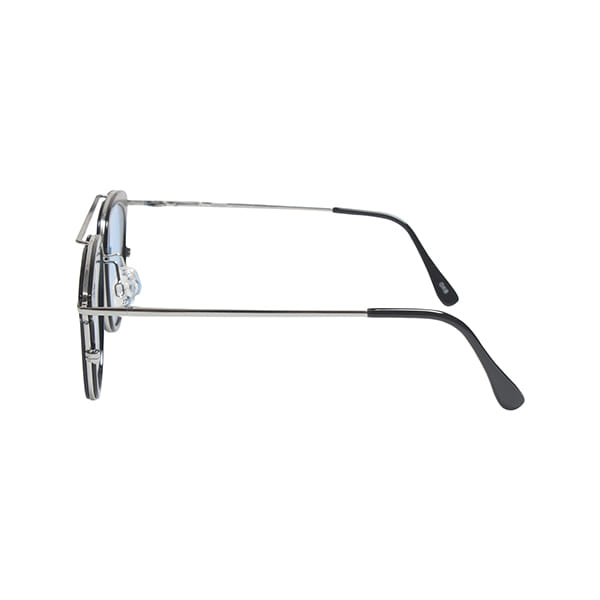Inspira S1217R Sunglass Black Male Full Metal Sunglass — Black frame — view 3