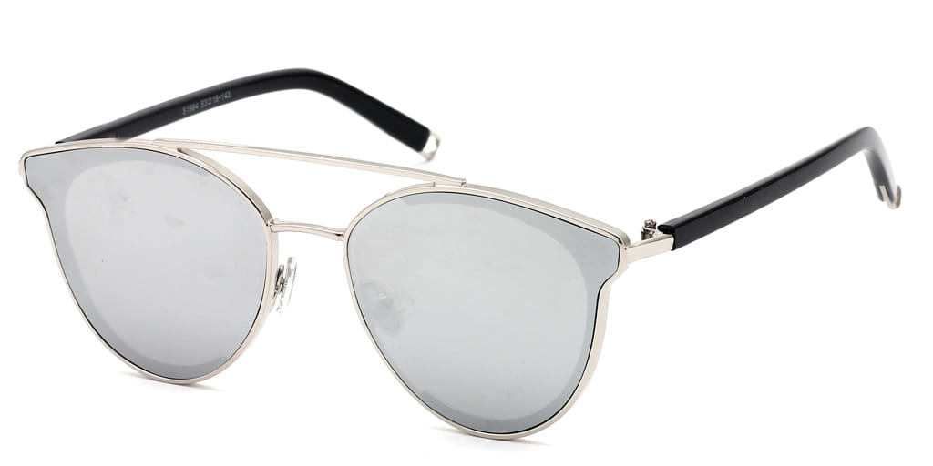 Inspira S1994 Sunglass Silver Unisex Full Shell Sunglass — Silver frame — view 2