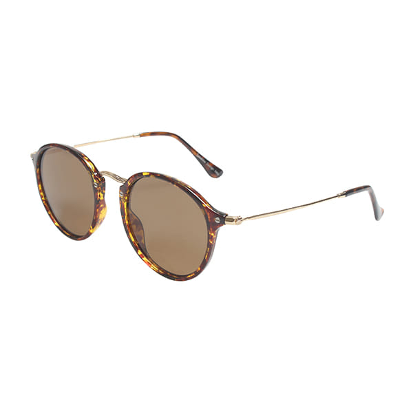 Inspira 58030 Sunglass Brown Unisex Full Metal Sunglass — Brown frame — view 1