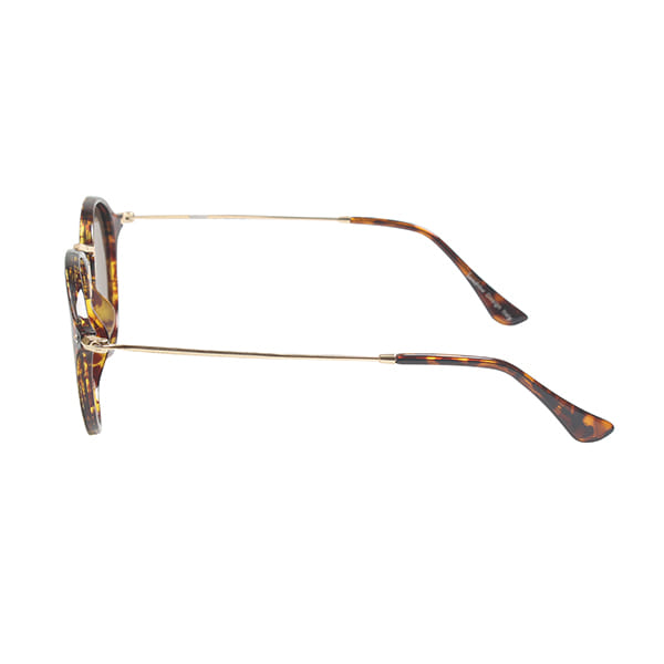 Inspira 58030 Sunglass Brown Unisex Full Metal Sunglass — Brown frame — view 3