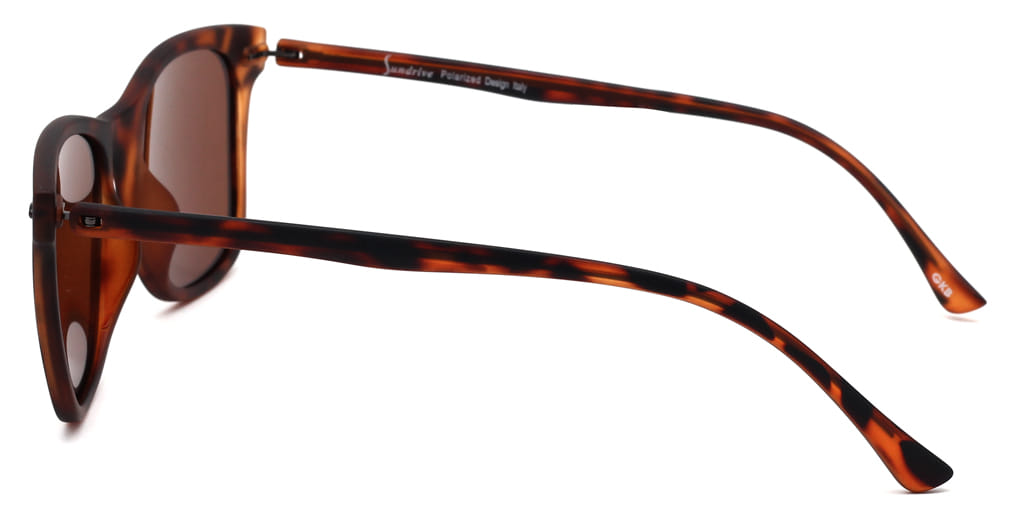 Inspira S1017ST Sunglass Tortoise Unisex Full Shell Sunglass — Tortoise frame — view 4