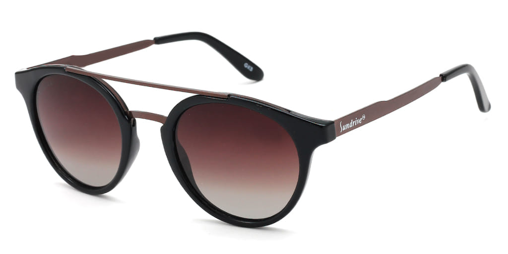 Inspira 1617K Sunglass Black Unisex Full Metal Sunglass — Black frame — view 2