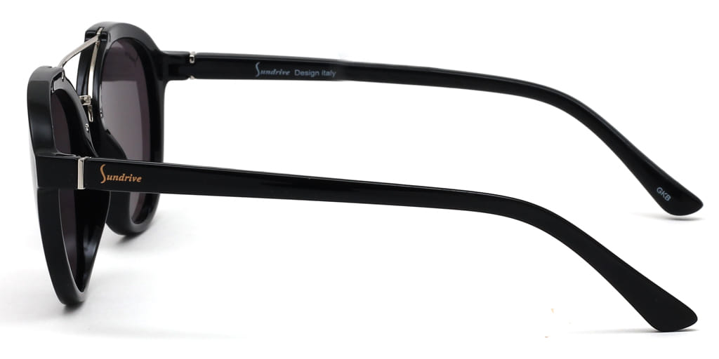 Inspira 0218C Sunglass Black Male Full Shell Sunglass — Black frame — view 4
