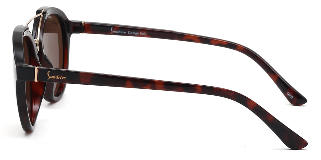 Inspira 0218C Sunglass Brown Male Full Shell Sunglass — Brown frame — view 4