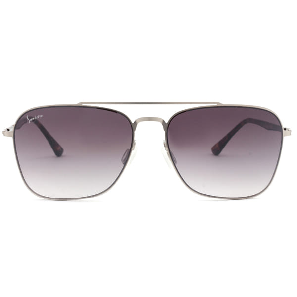 Inspira 1118C Sunglass Silver Unisex Full Shell Sunglass — Silver frame — view 3