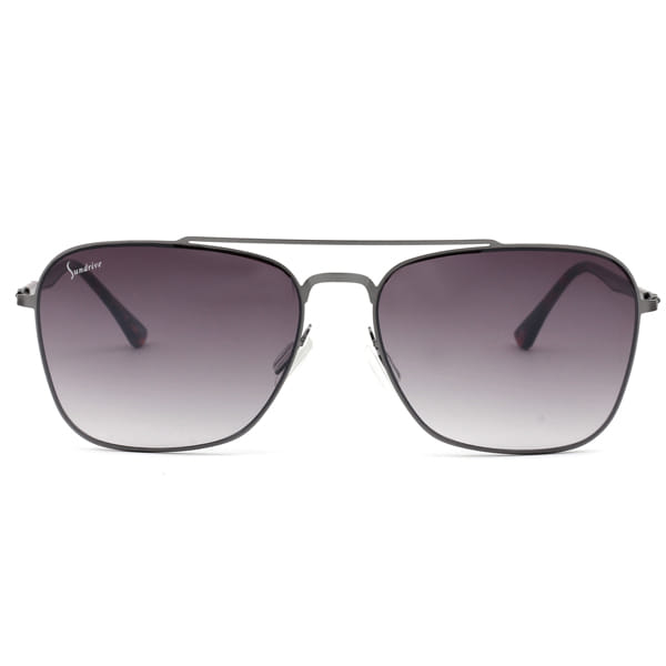 Inspira 1118C Sunglass Gun Metal Unisex Full Shell Sunglass — Gun Metal frame — view 3