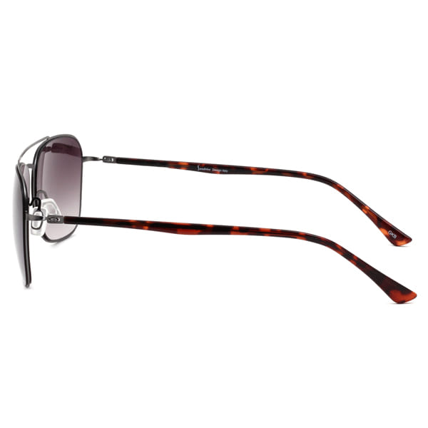 Inspira 1118C Sunglass Gun Metal Unisex Full Shell Sunglass — Gun Metal frame — view 4