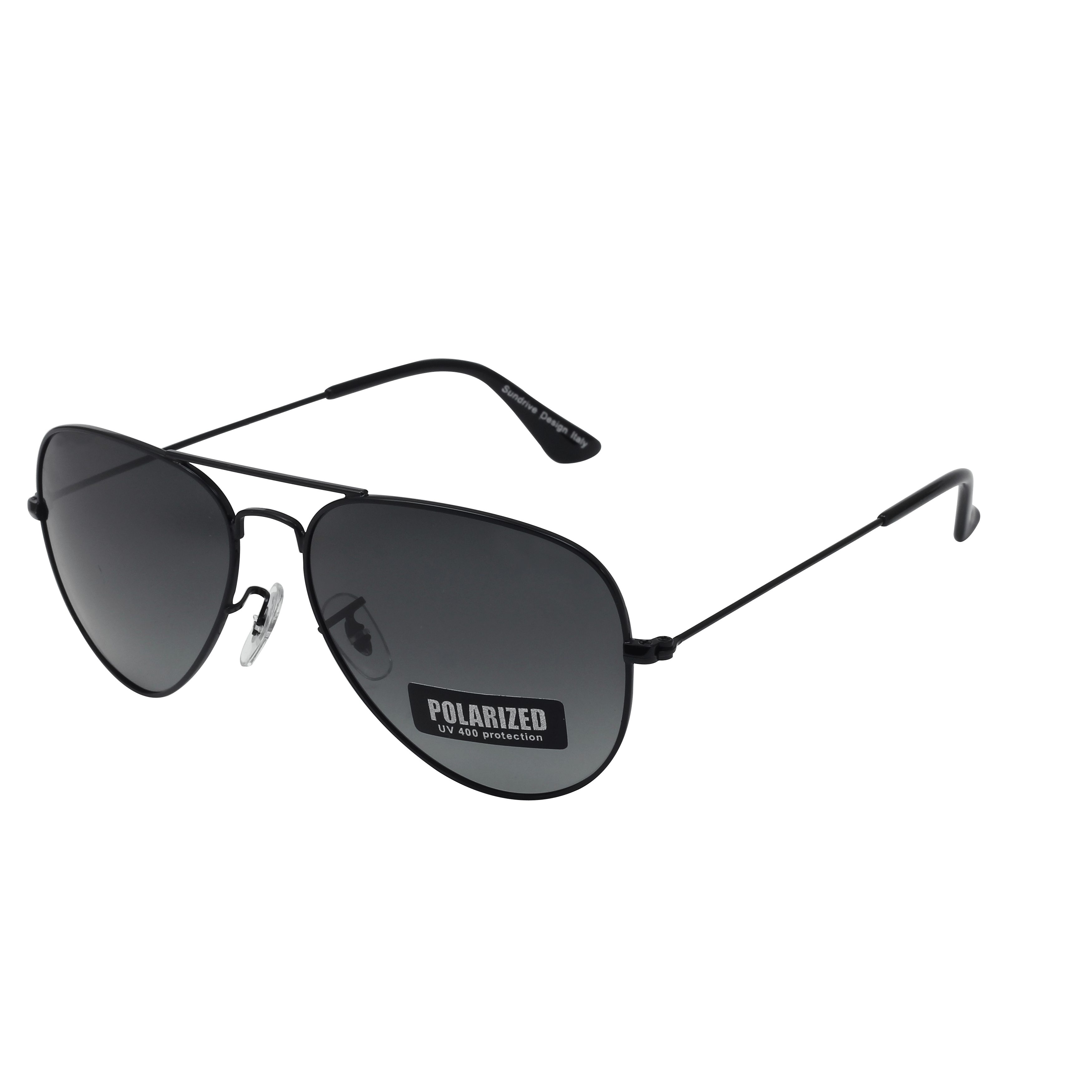 Inspira 17019M Sunglass Black Unisex Full Metal — Black frame