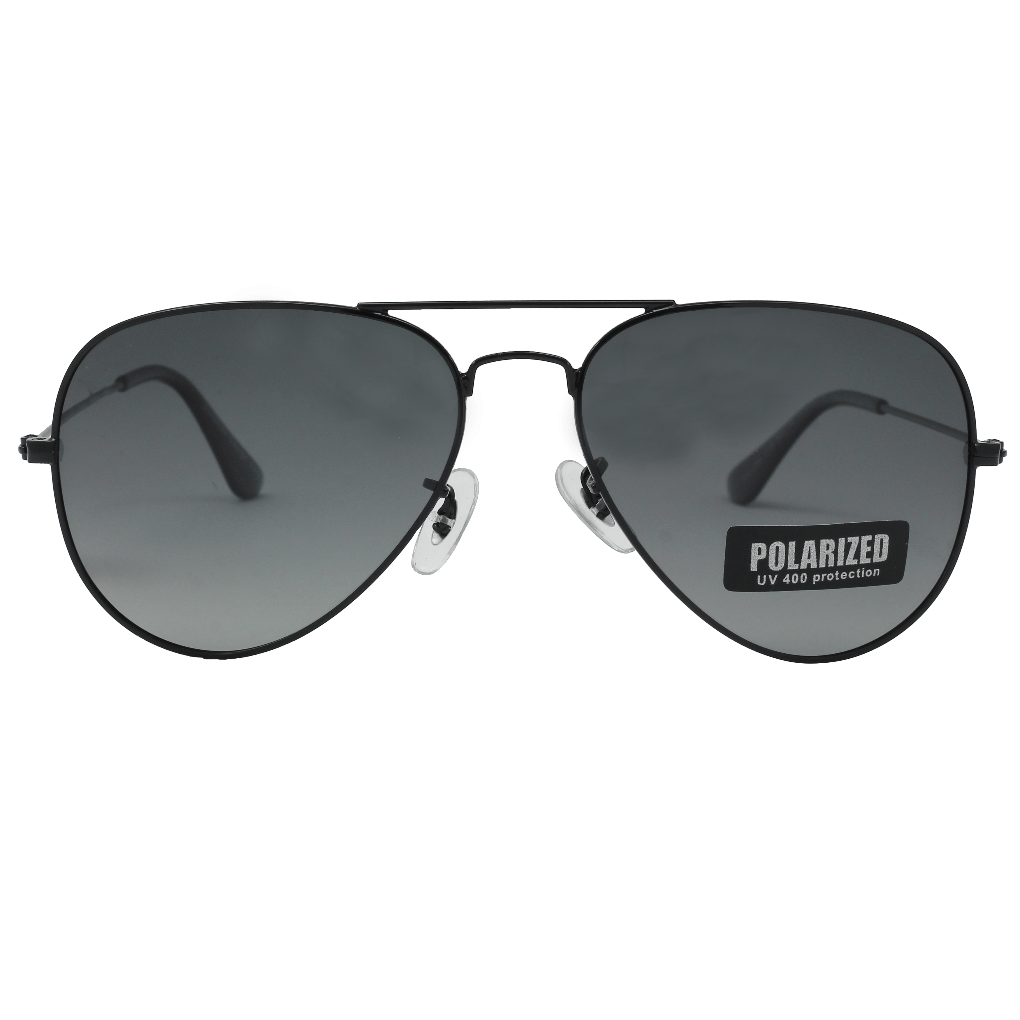 Inspira 17019M Sunglass Black Unisex Full Metal Sunglass — Black frame — view 2