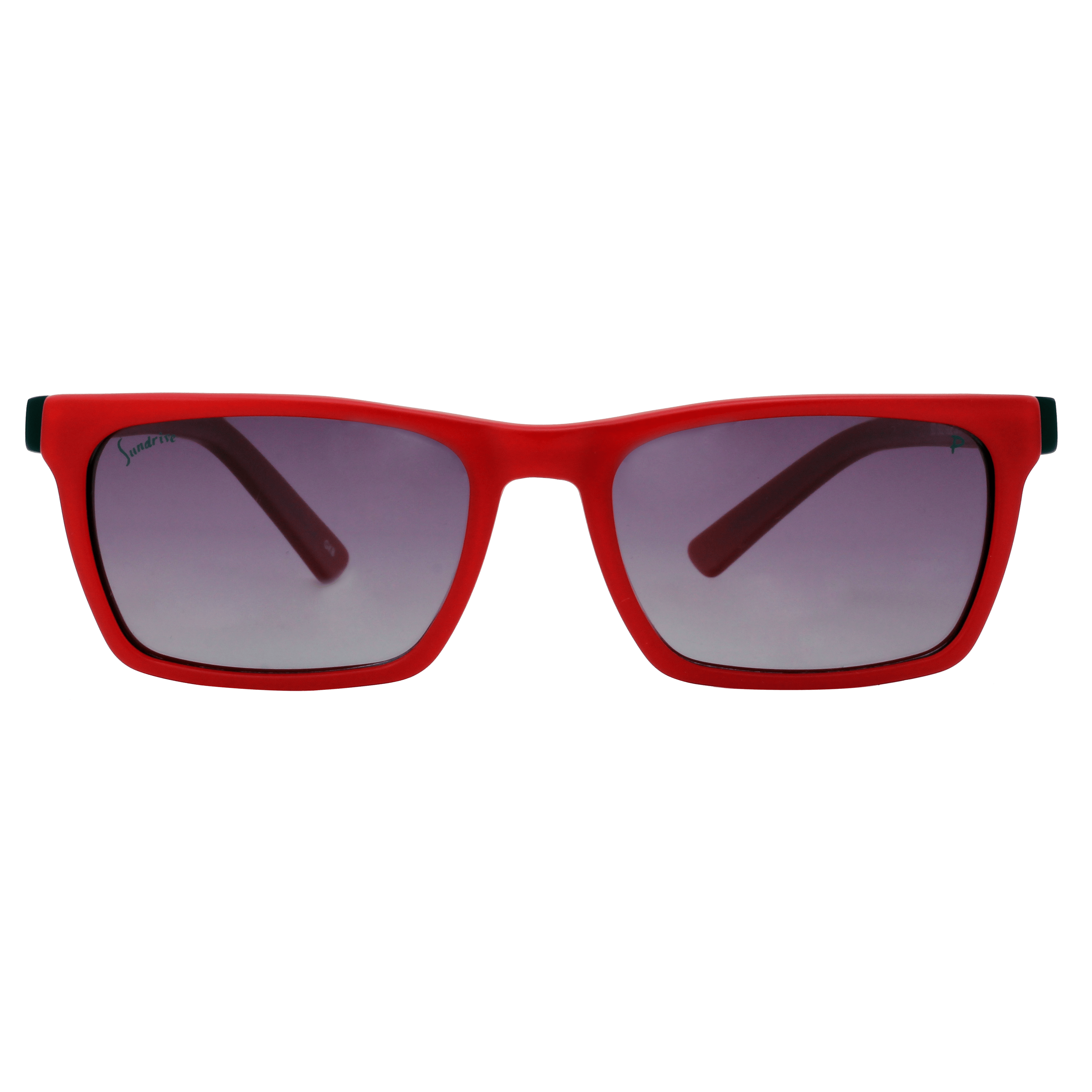 Inspira 0219DE Sunglass Red Unisex Full Shell Sunglass — Red frame — view 2