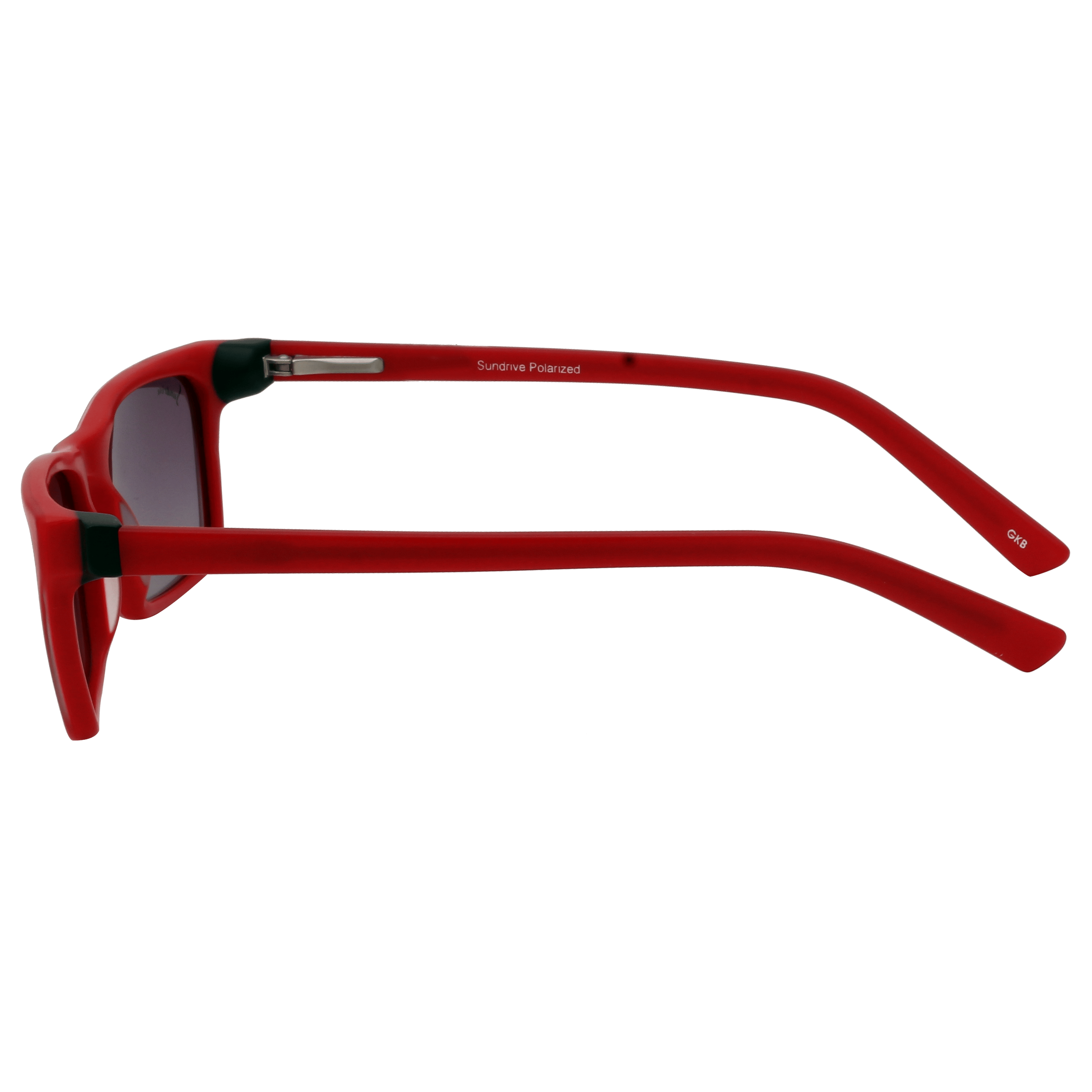 Inspira 0219DE Sunglass Red Unisex Full Shell Sunglass — Red frame — view 3