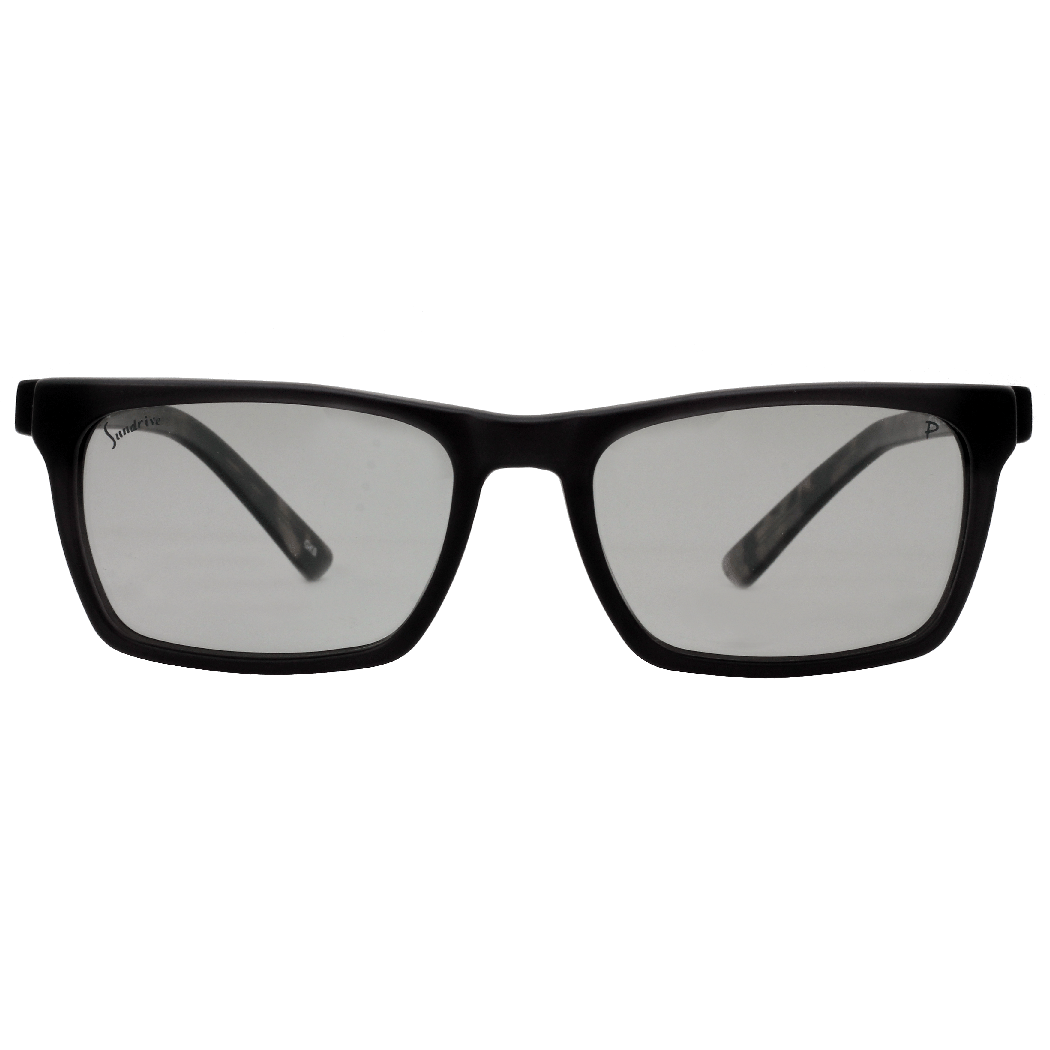 Inspira 0219DE Sunglass Black Unisex Full Shell Sunglass — Black frame — view 2