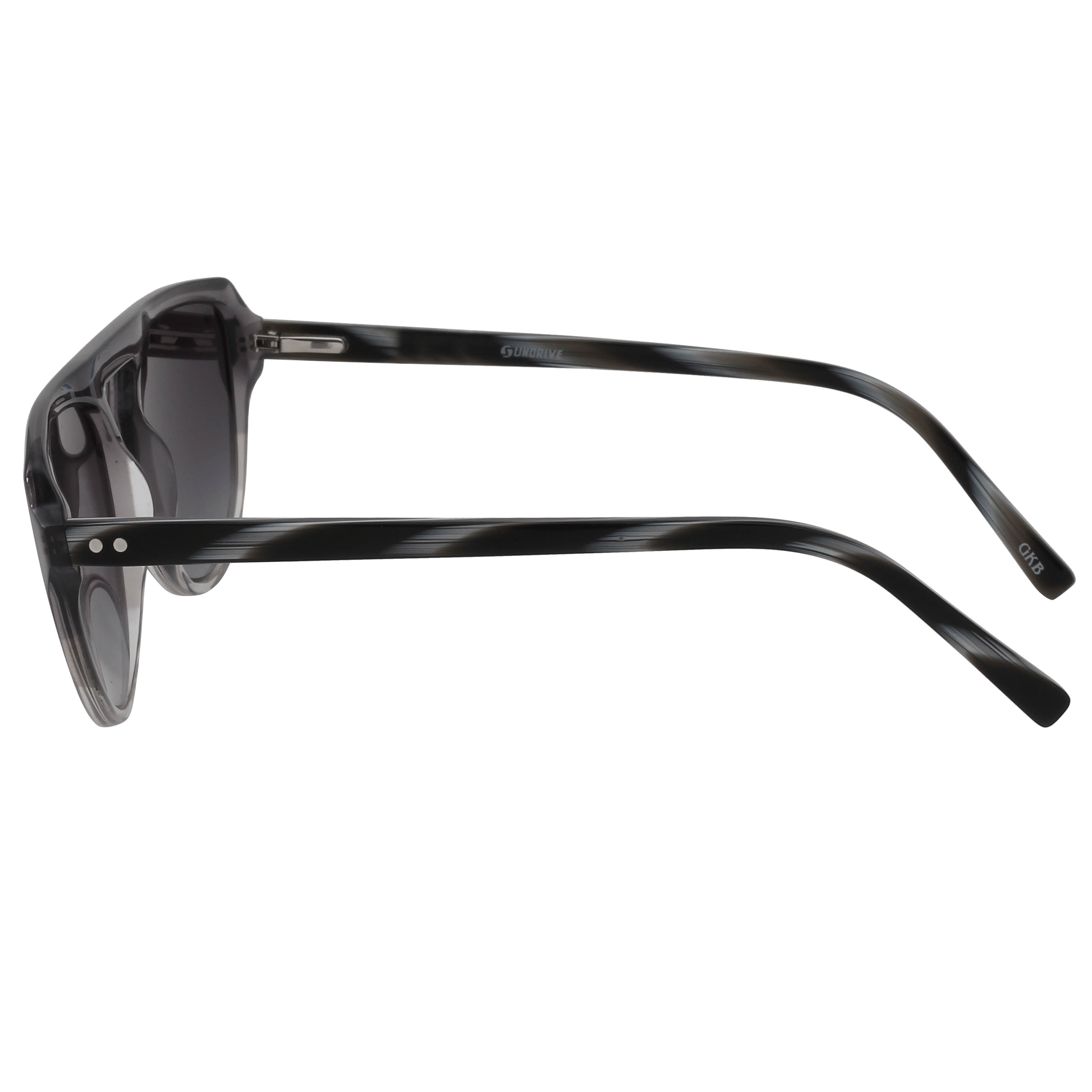 Inspira 8101 Sunglass Grey Male Full Shell Sunglass — Grey frame — view 3