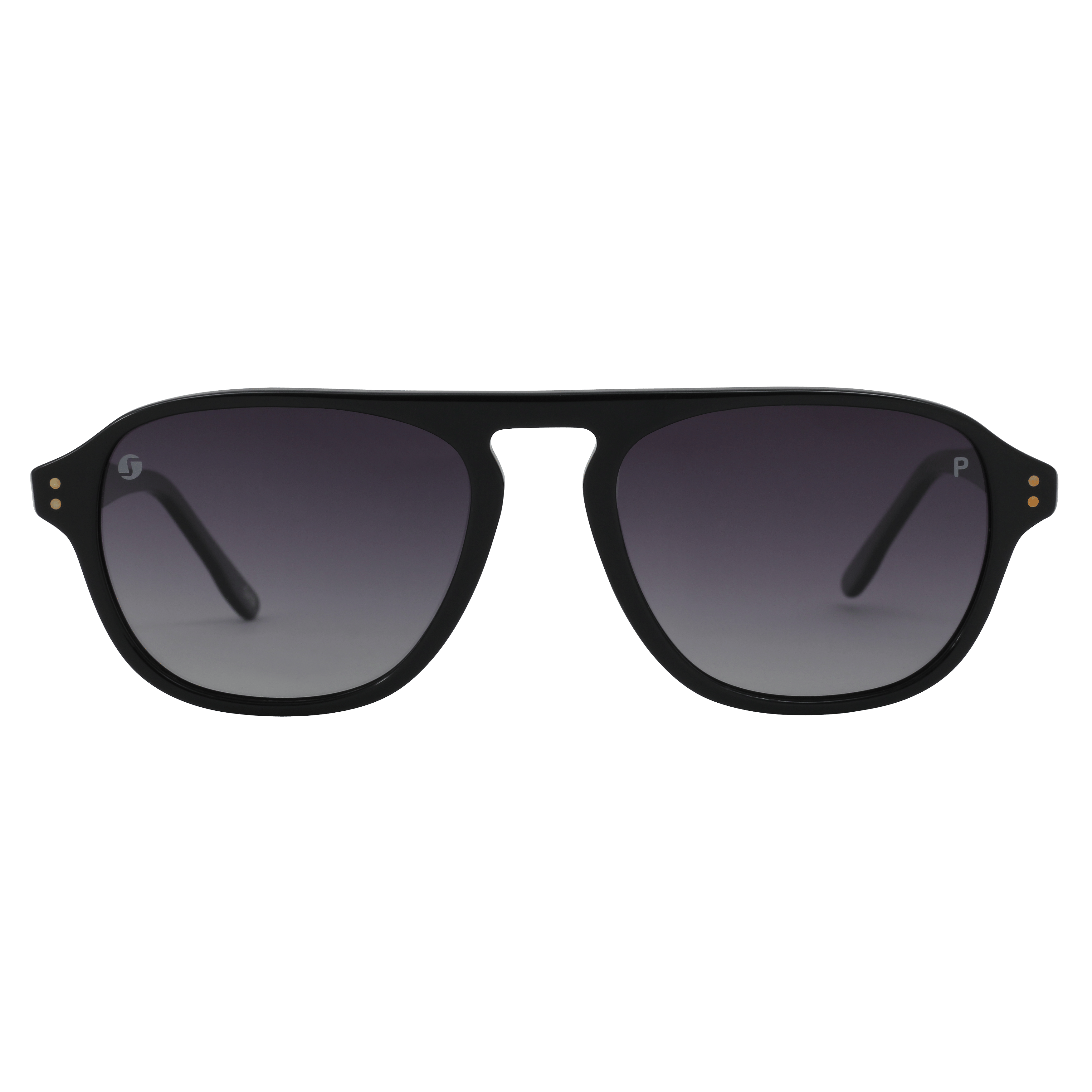 Inspira 2215 Sunglass Black Male Full Shell Sunglass — Black frame — view 2