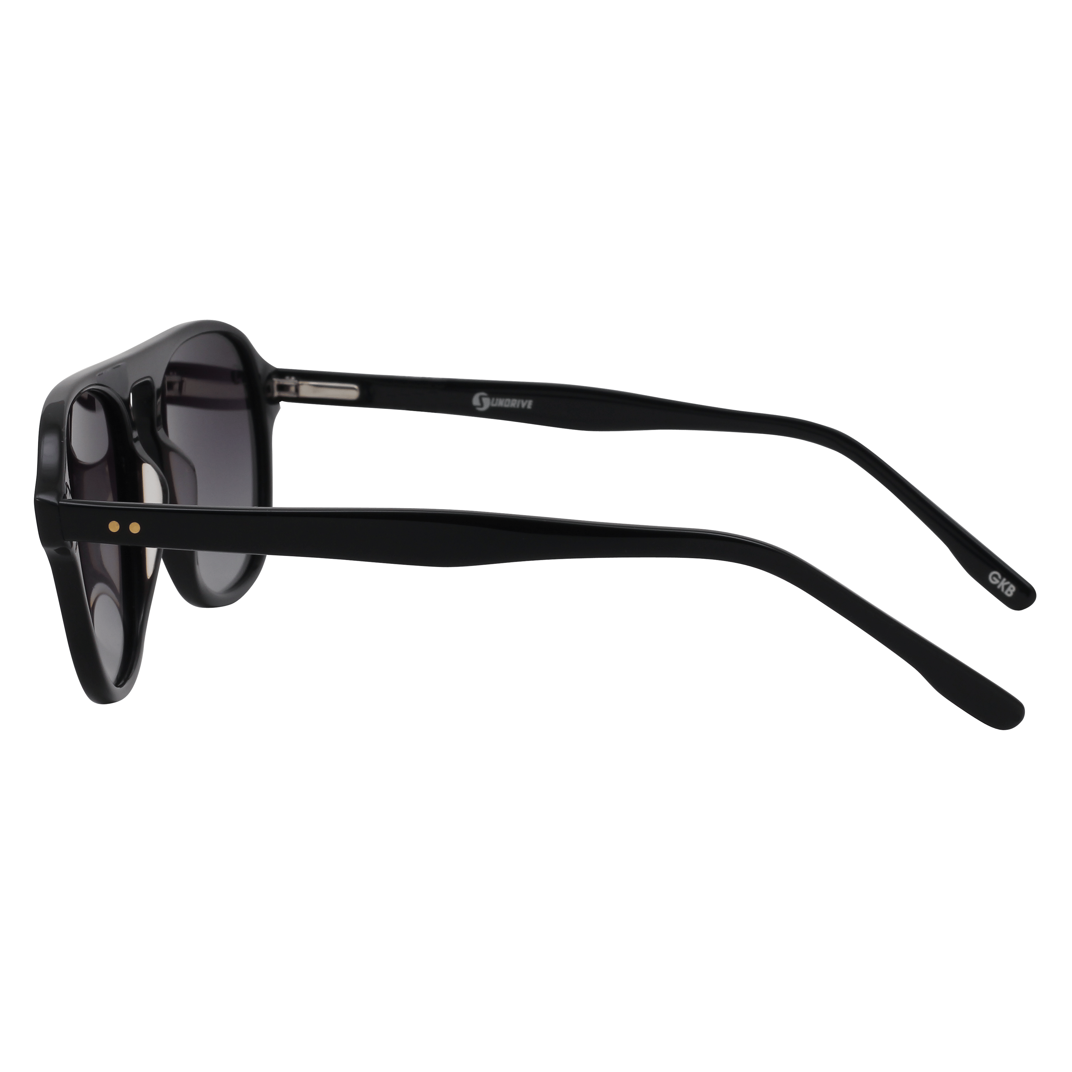 Inspira 2215 Sunglass Black Male Full Shell Sunglass — Black frame — view 3