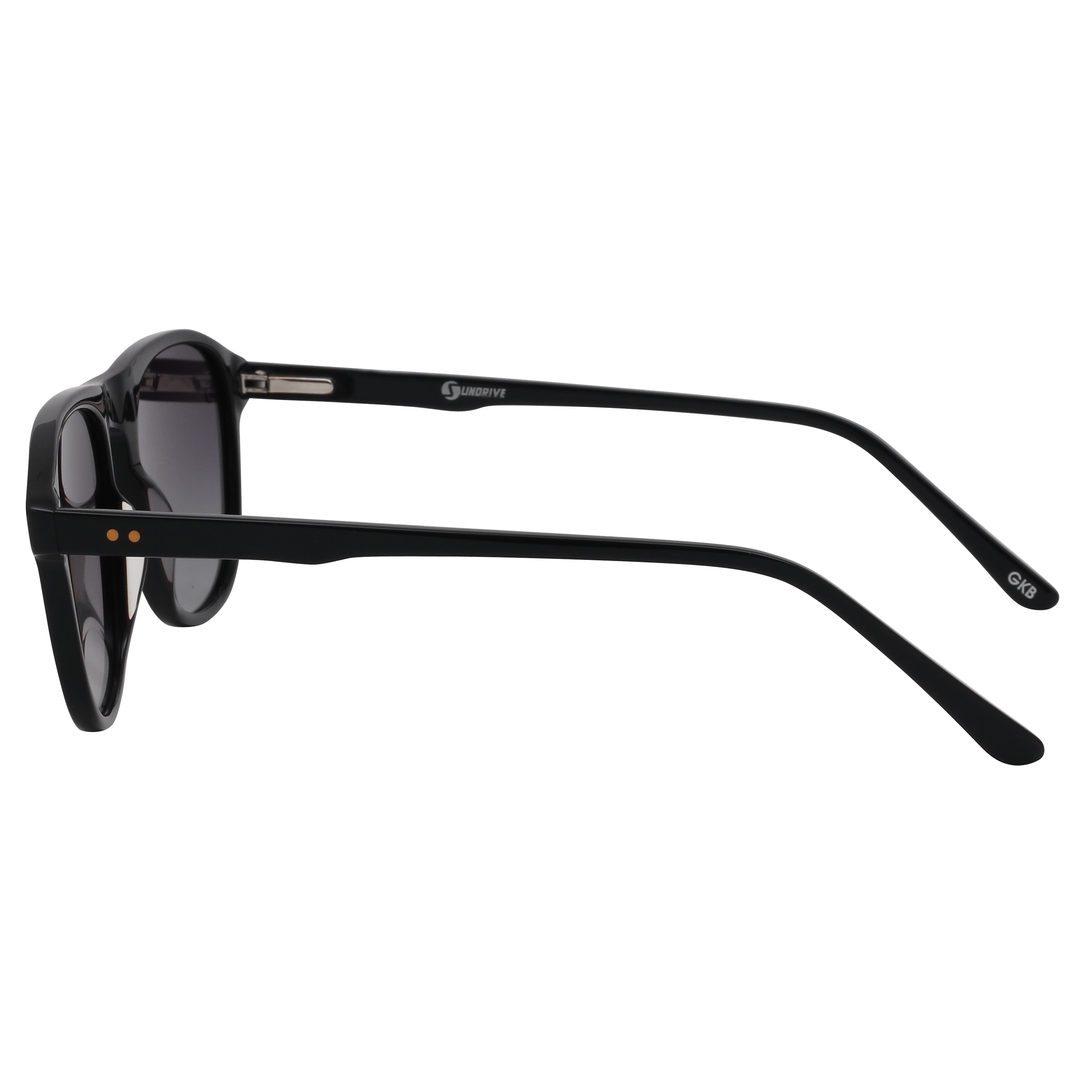 Inspira 2212 Sunglass Black Male Full Shell Sunglass — Black frame — view 3