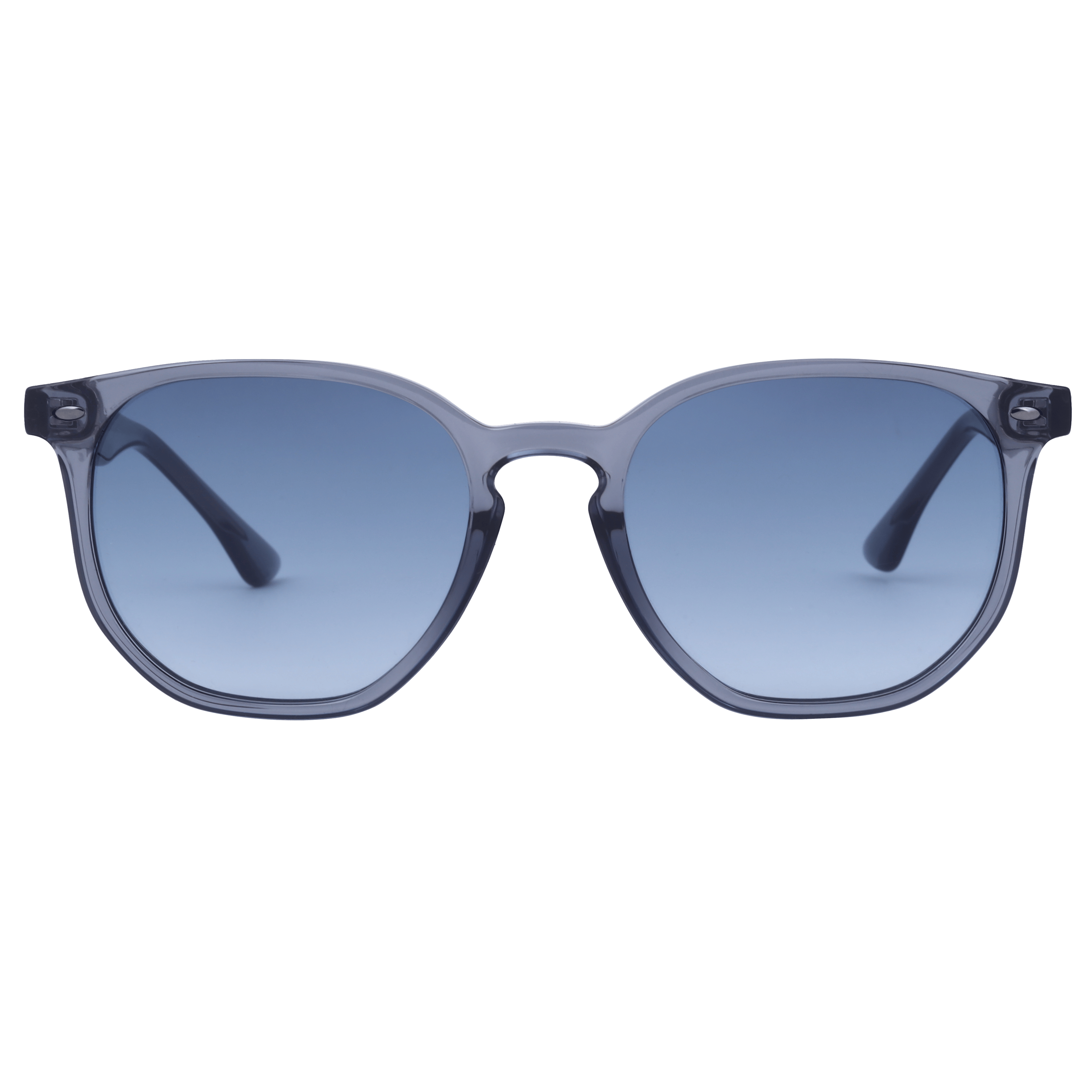 Inspira S84002 Sunglass Grey Unisex Full Shell — Transparent frame