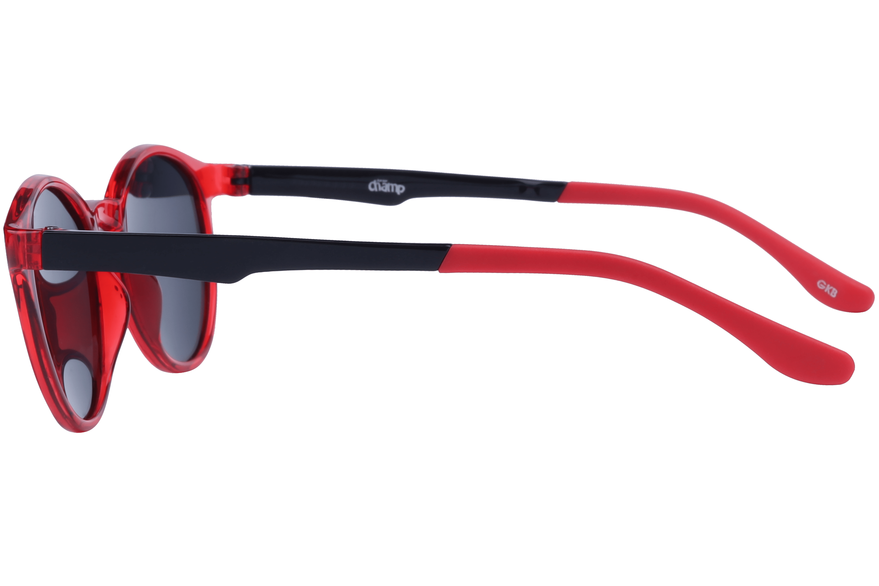 Champ AS0938 Sunglass Red Kids Full Shell Sunglass — Red frame — view 3
