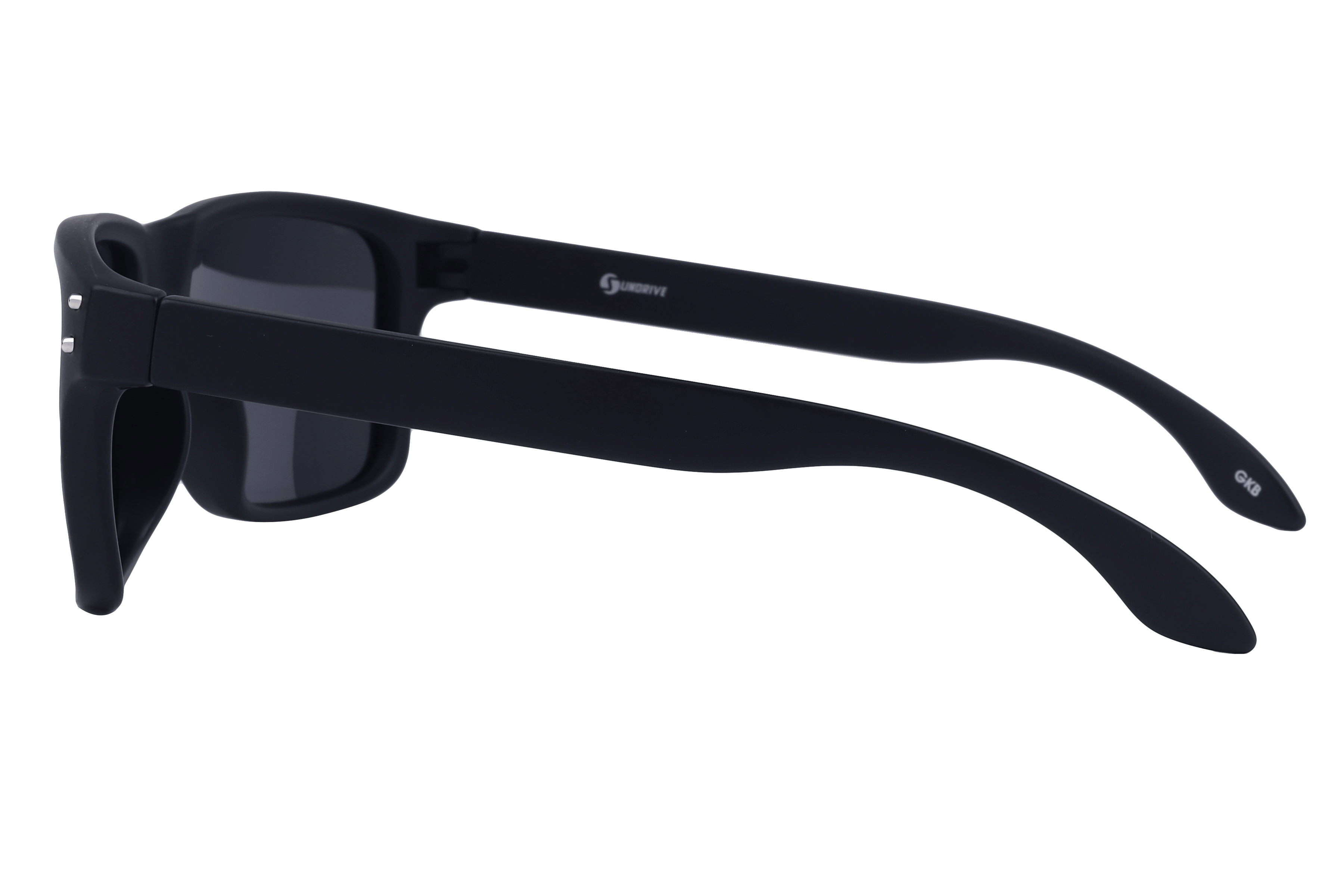 Inspira PL532 Sunglass Matt Black Male Full Shell Sunglass — Matt Black frame — view 3