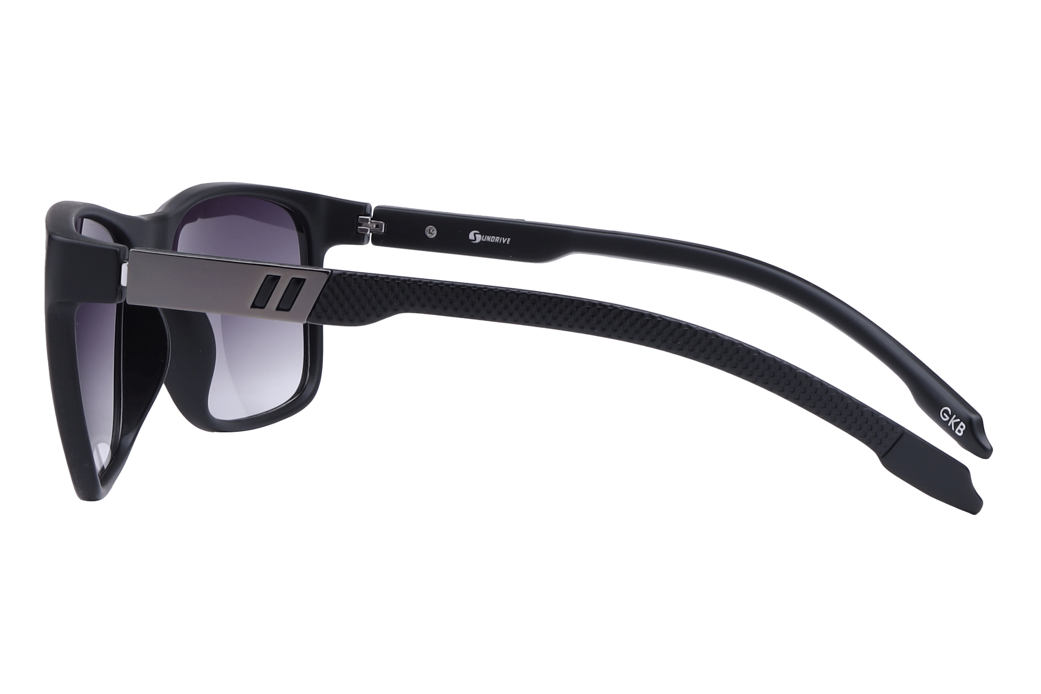 Inspira SD 1227 Sunglass Matt Black Male Full Shell Sunglass — Matt Black frame — view 3