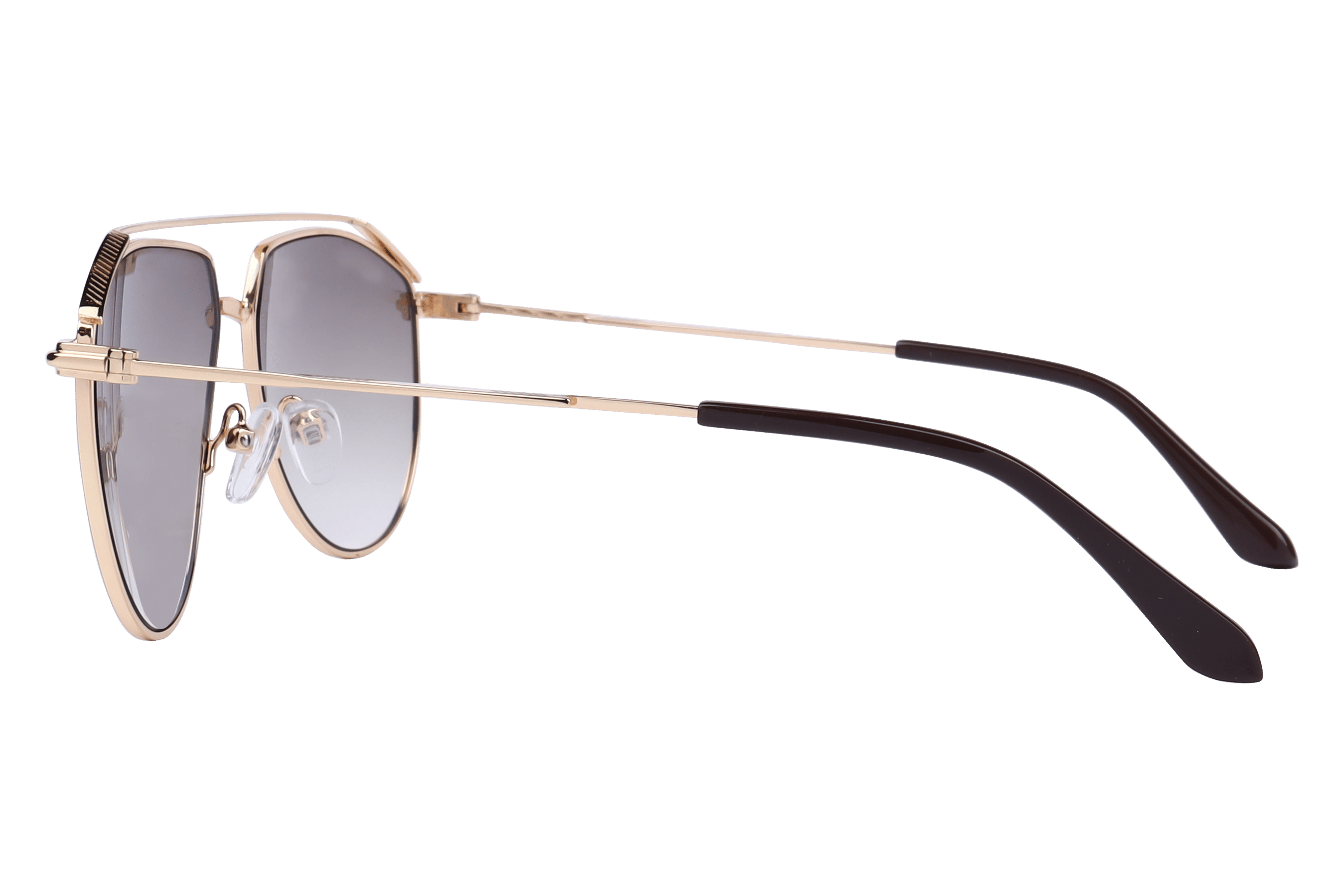 Inspira S1023 Sunglass Matt Brown Male Full Metal Sunglass — Matt Brown frame — view 3
