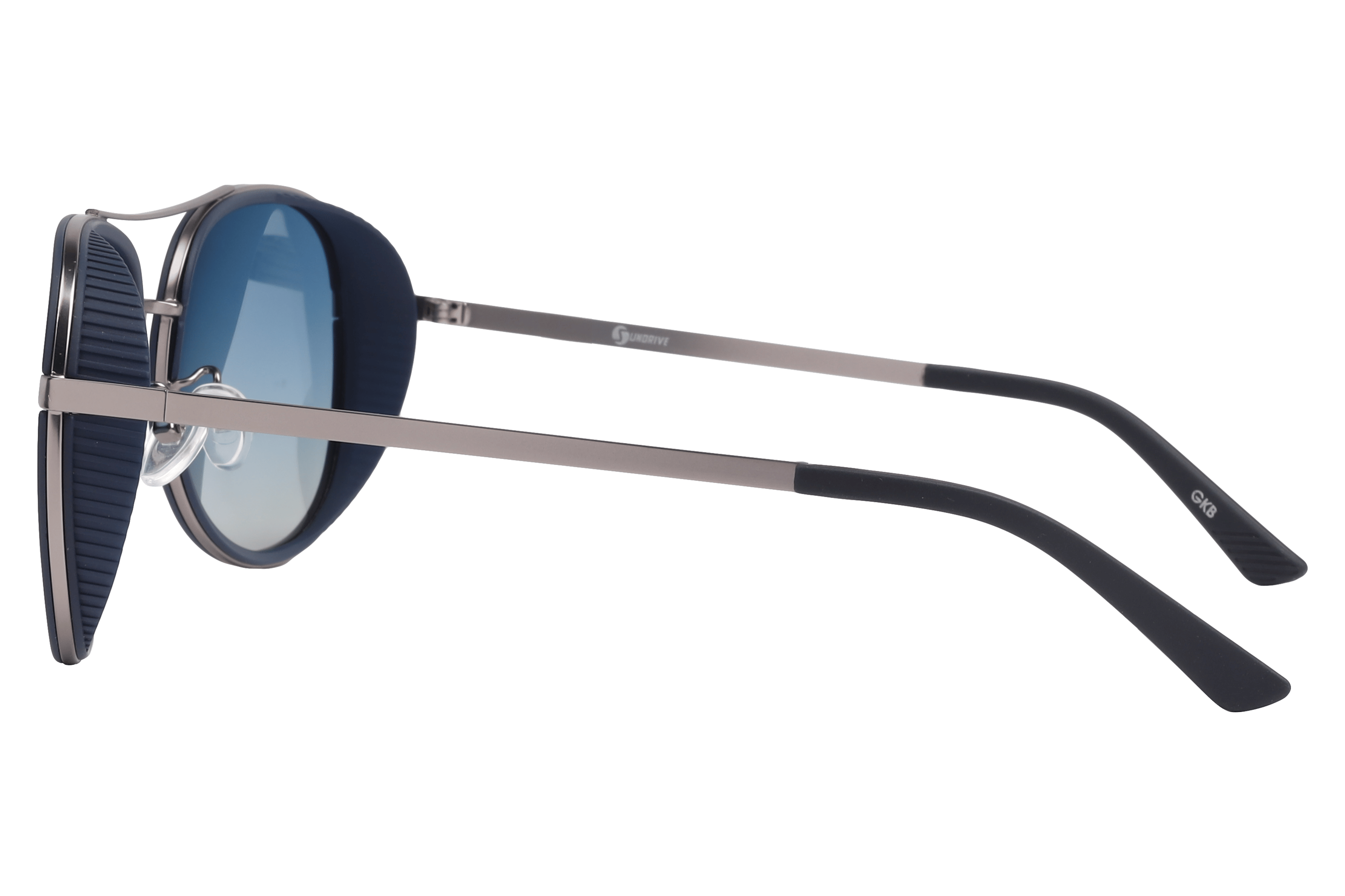 Inspira AK17166 Sunglass Matt Blue Male Full Metal Sunglass — Matt Blue frame — view 3