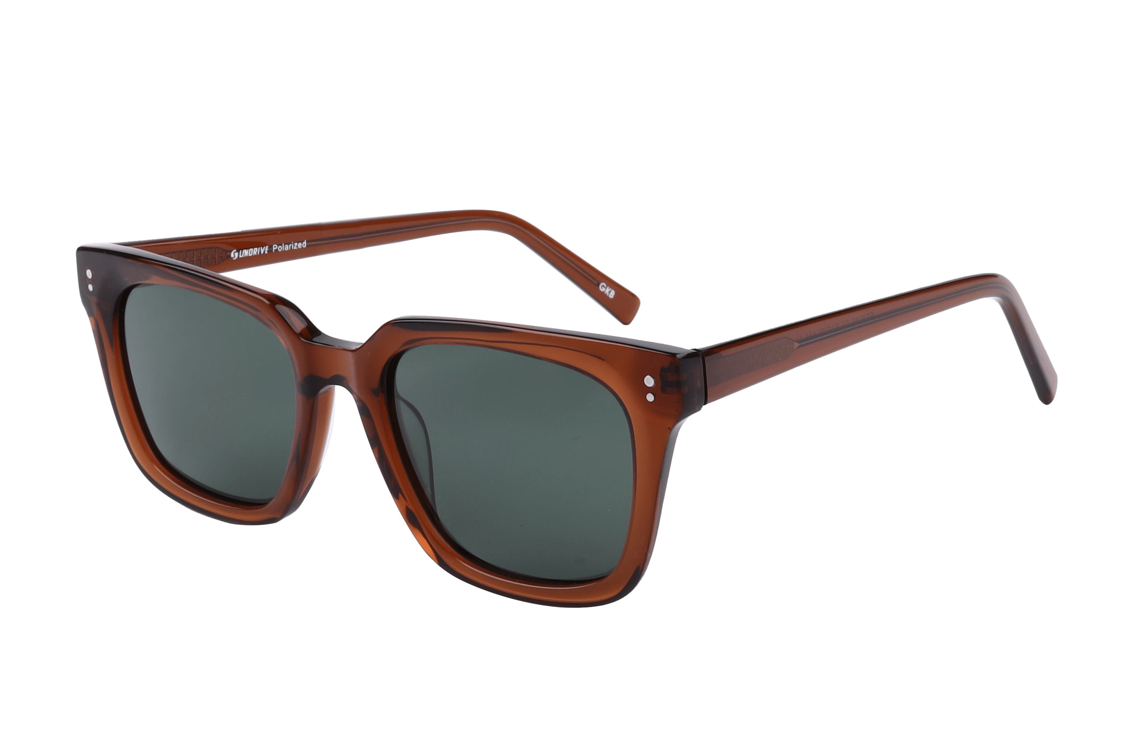 Inspira BS8080 Sunglass Transparent Brown Male Full Shell — Transparent Brown frame