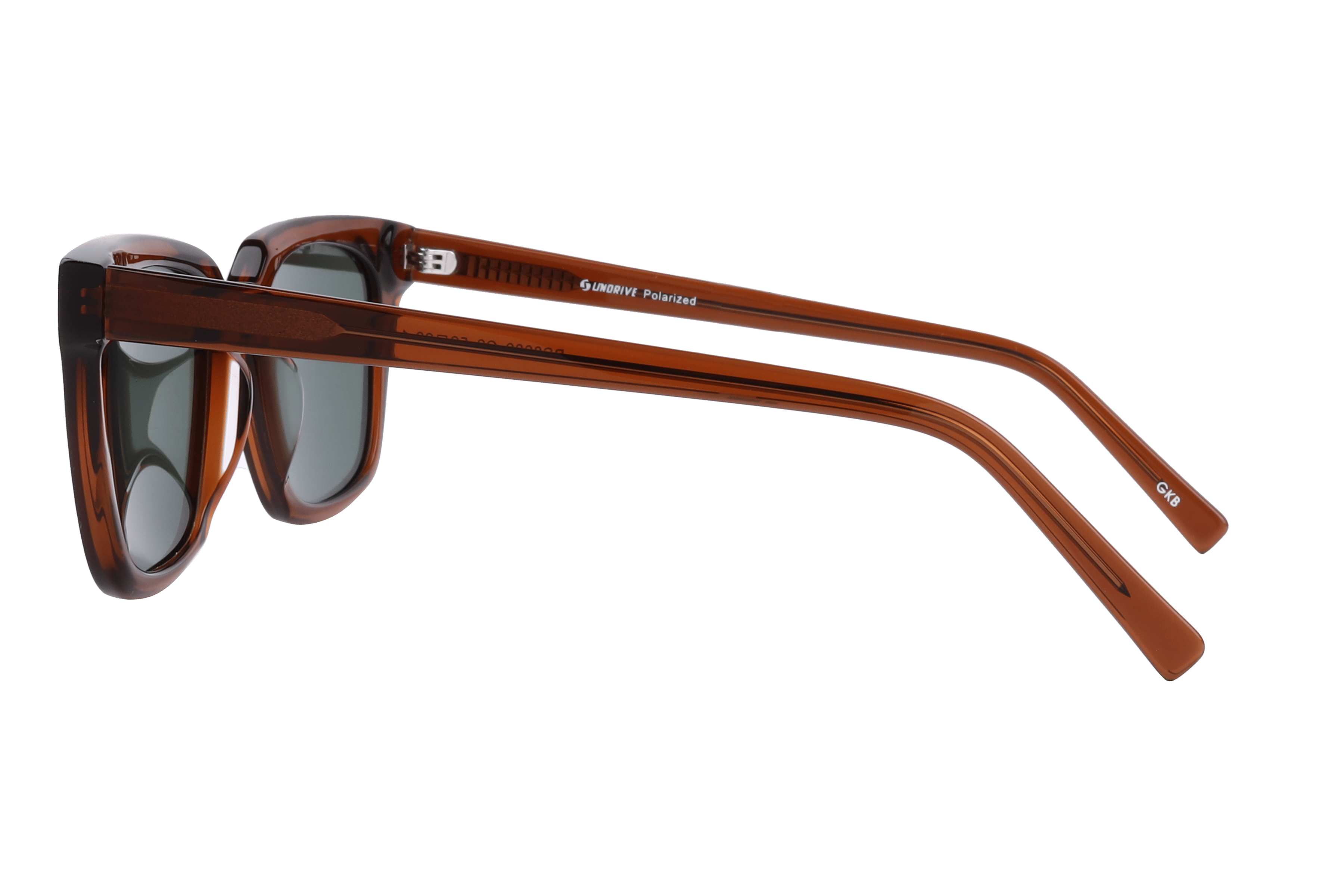 Inspira BS8080 Sunglass Transparent Brown Male Full Shell Sunglass — Transparent Brown frame — view 3