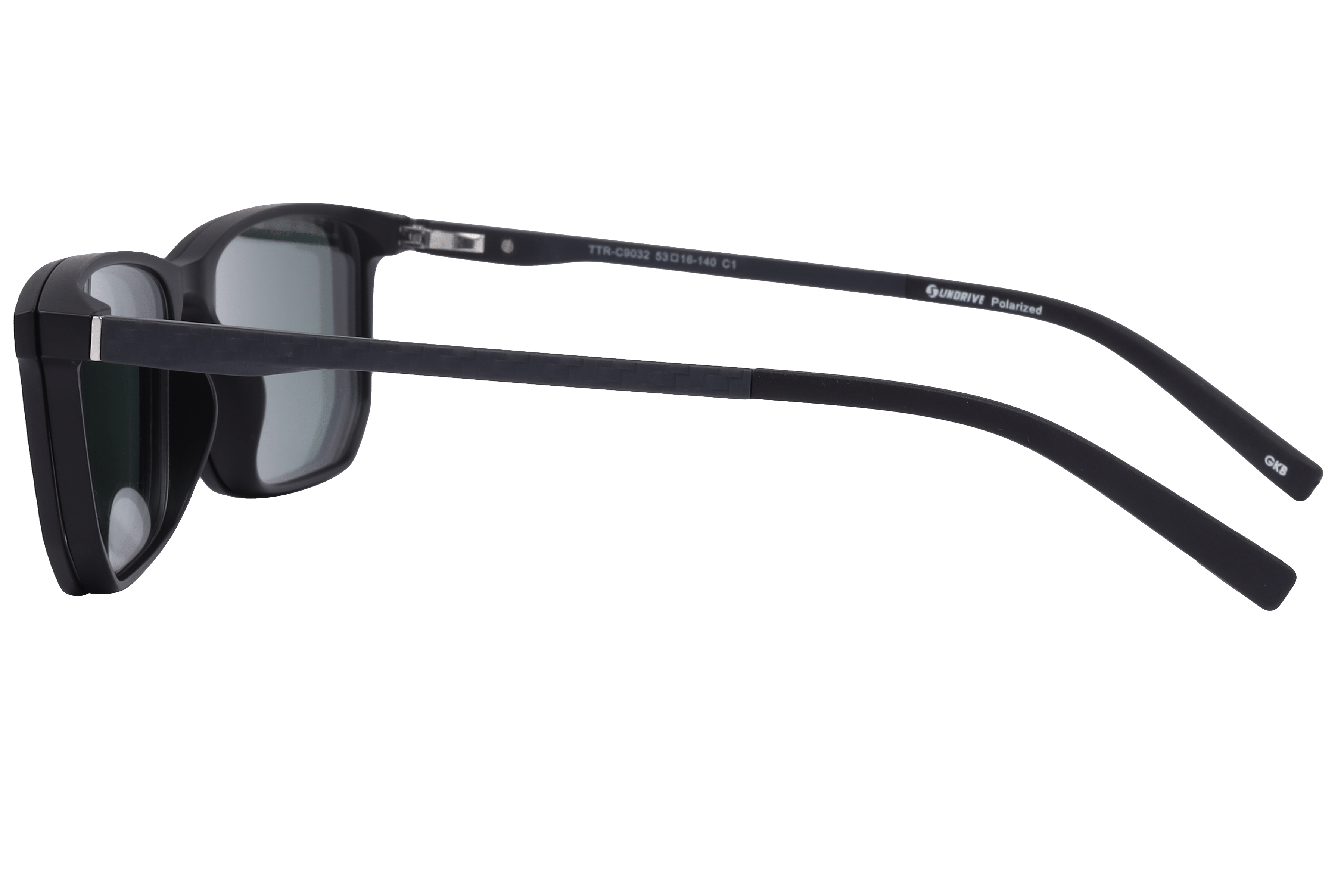 Inspira TTR-C9032 Sunglass Matt Black Unisex Full TR 90 Sunglass — view 3