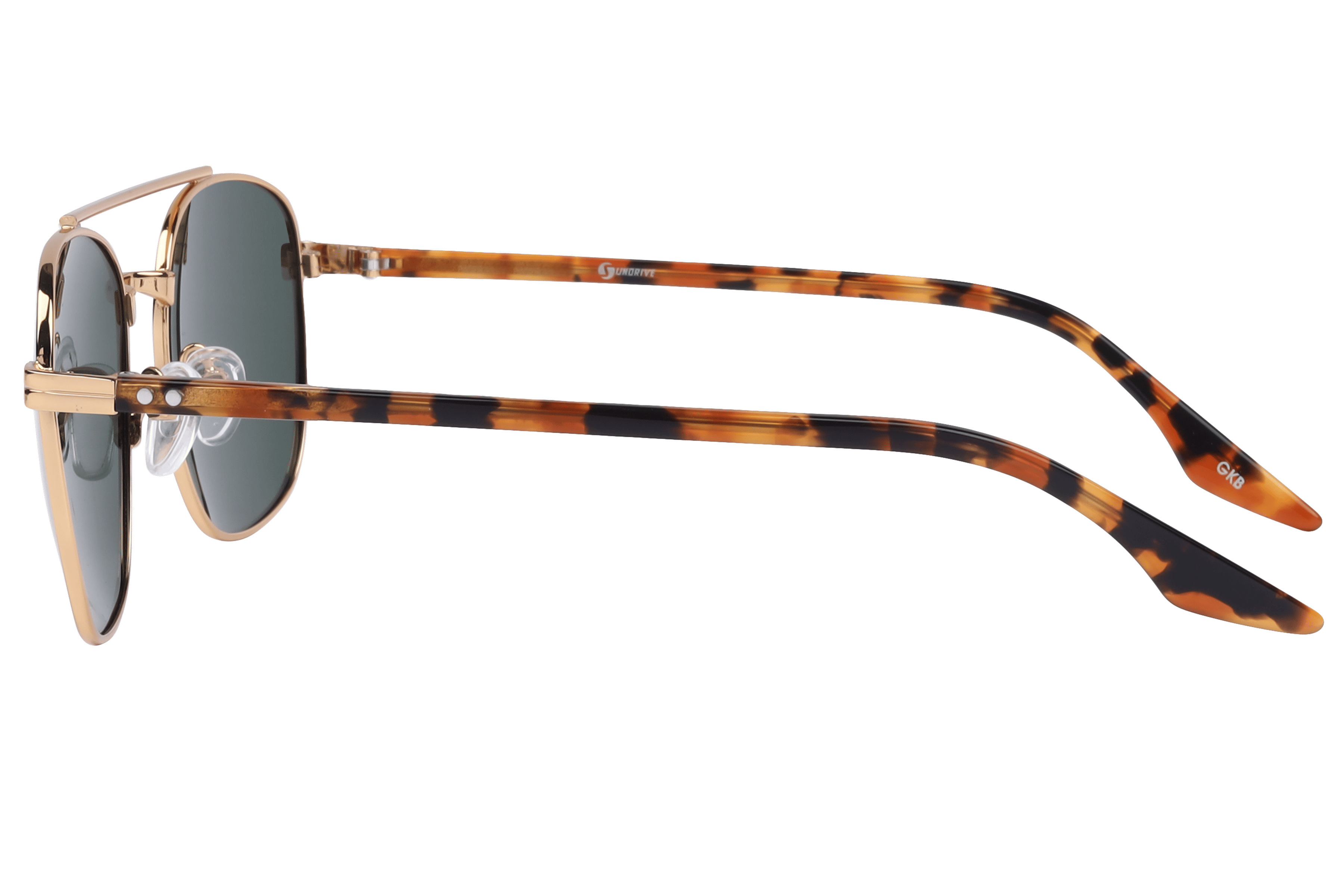 Inspira PZ5047 Sunglass Gold Unisex Full Shell Sunglass — Gold frame — view 3