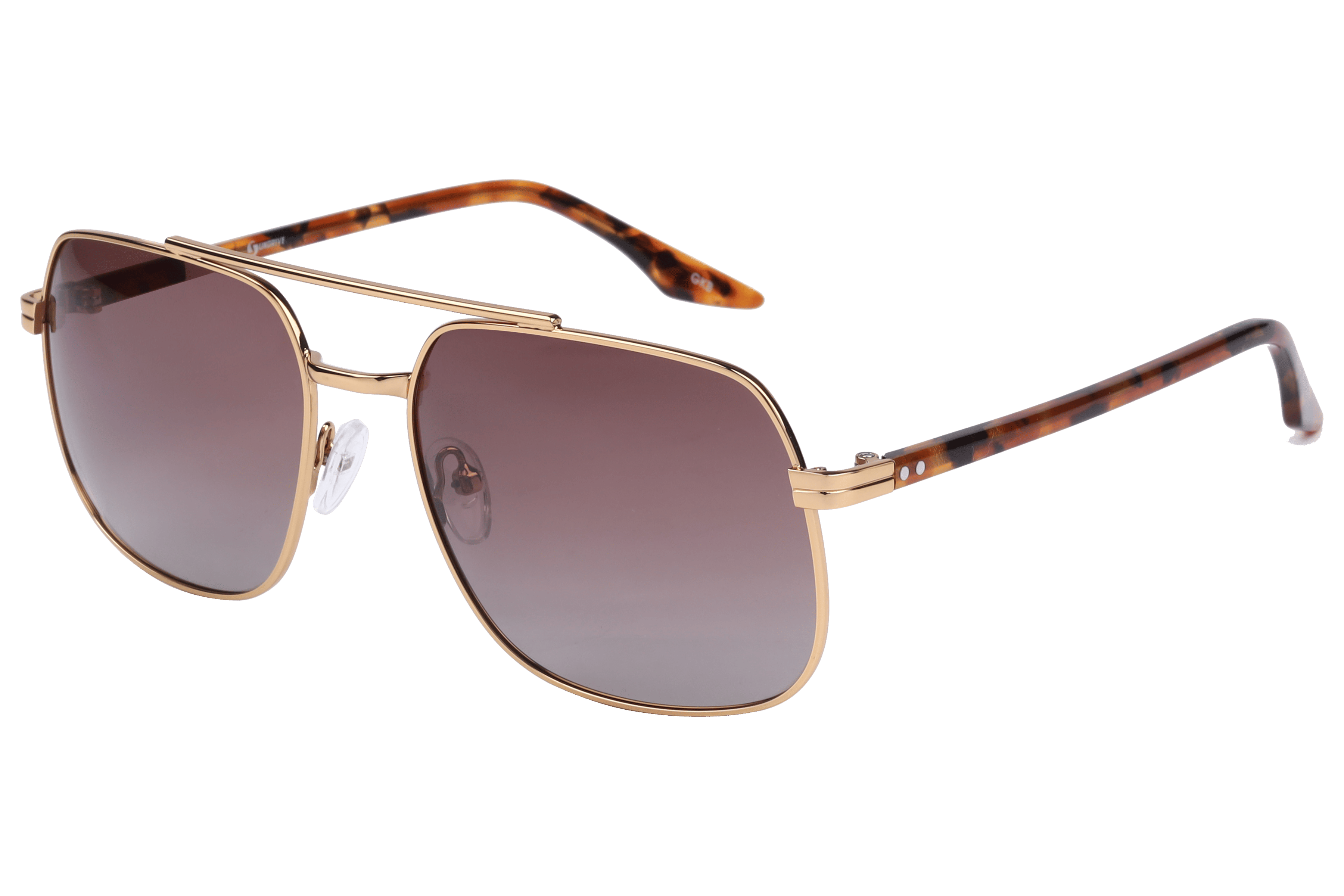 Inspira PZ5050 Sunglass Gold Male Full Shell — Gold frame
