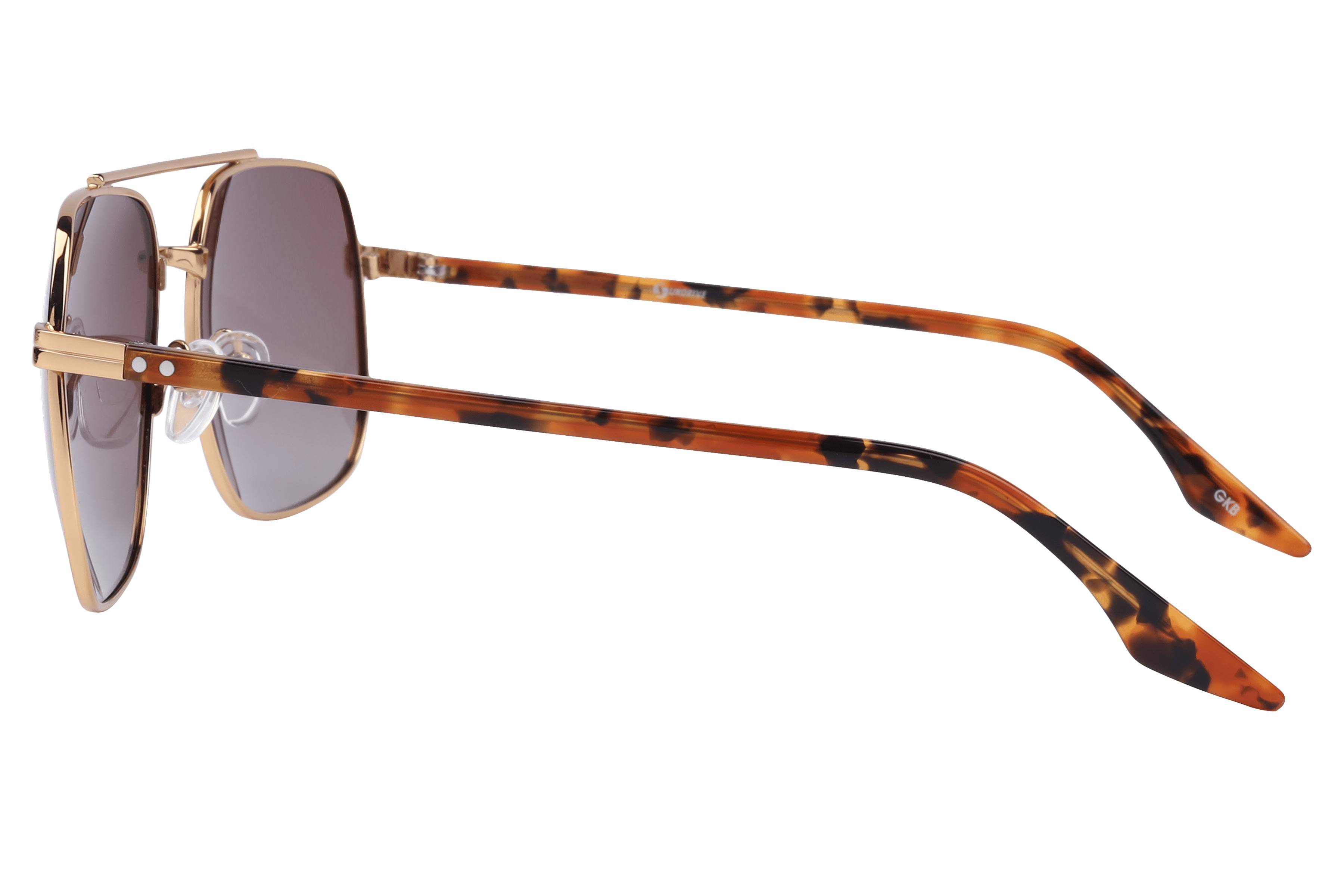 Inspira PZ5050 Sunglass Gold Male Full Shell Sunglass — Gold frame — view 3