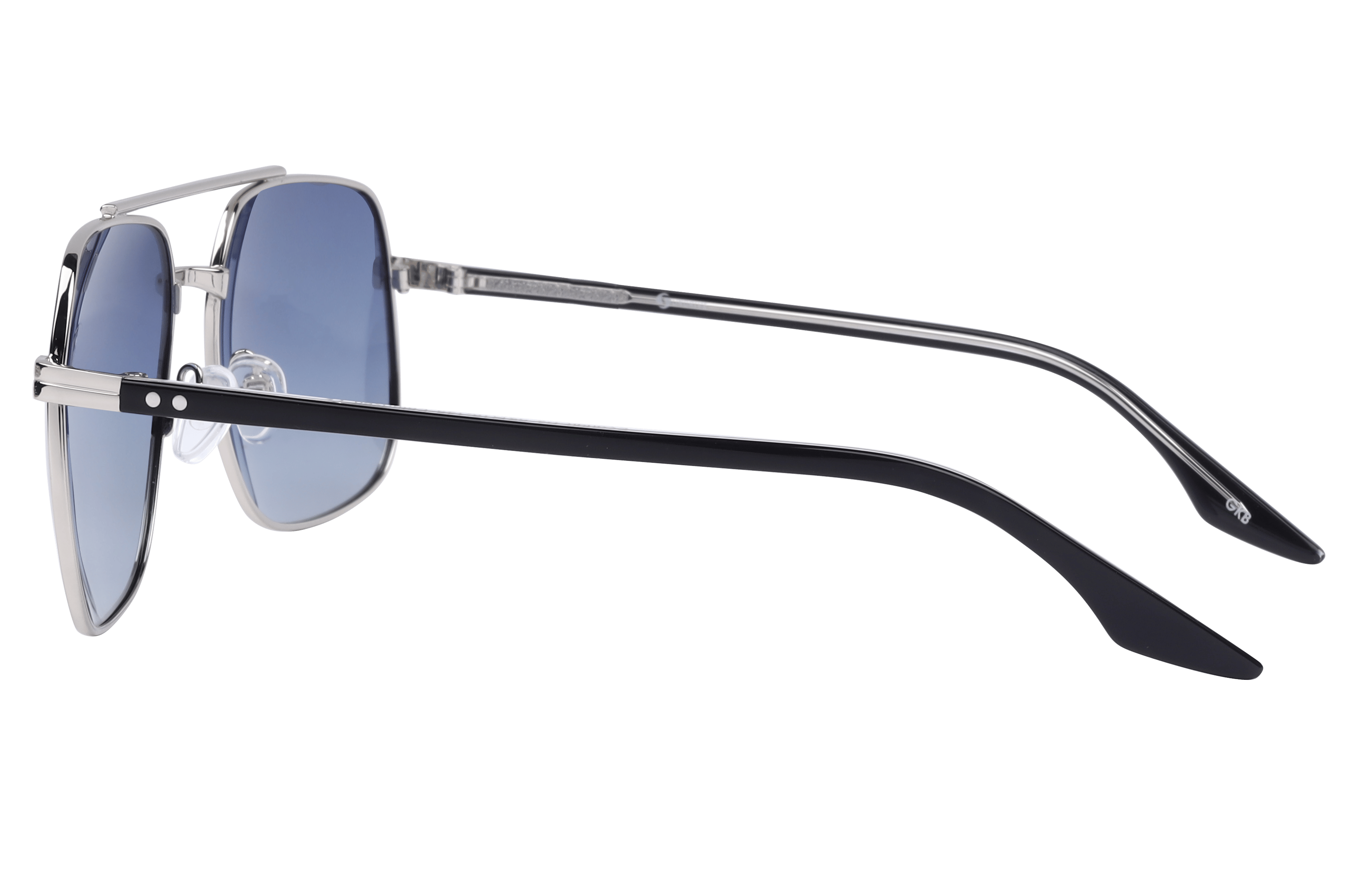 Inspira PZ5050 Sunglass Silver Male Full Shell Sunglass — Silver frame — view 3