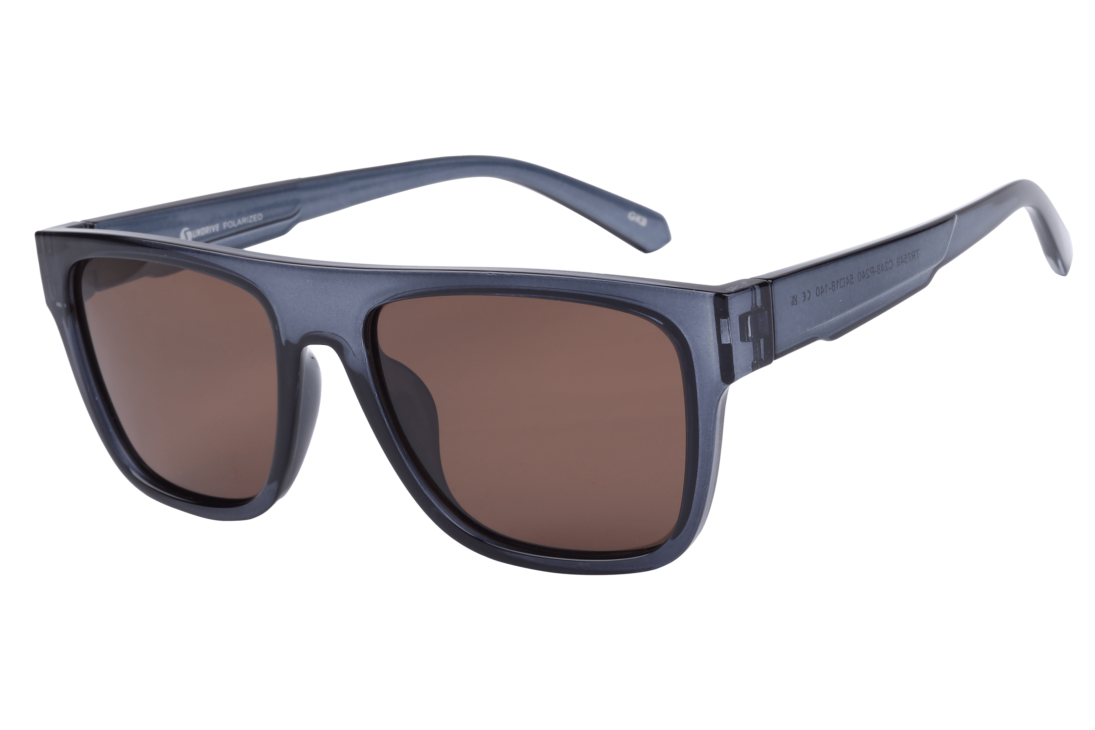 Inspira TR7549 Sunglass Transparent Blue Male Full Shell — Matt Grey frame