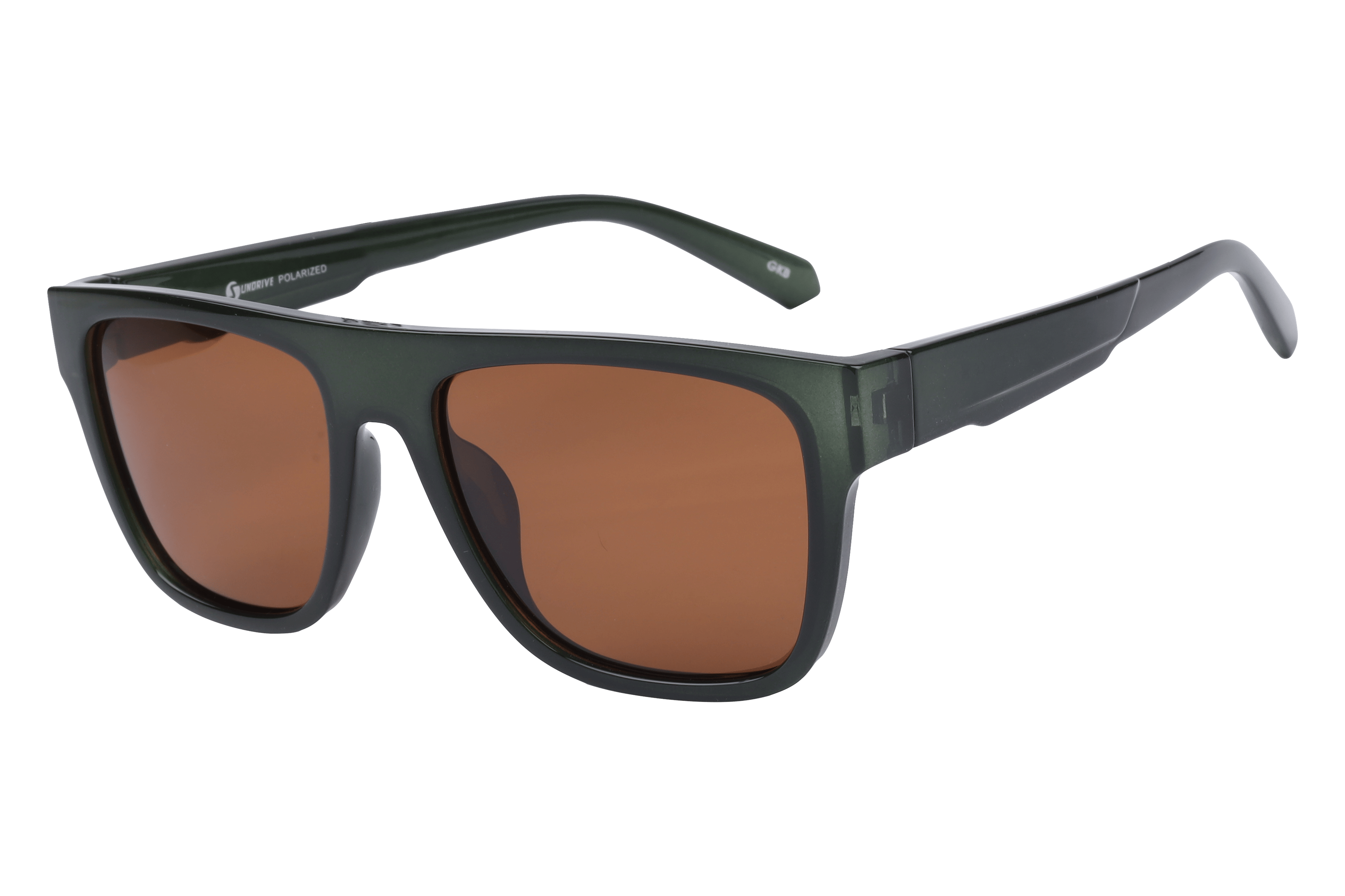 Inspira TR7549 Sunglass Green Male Full Shell — Matt Grey frame