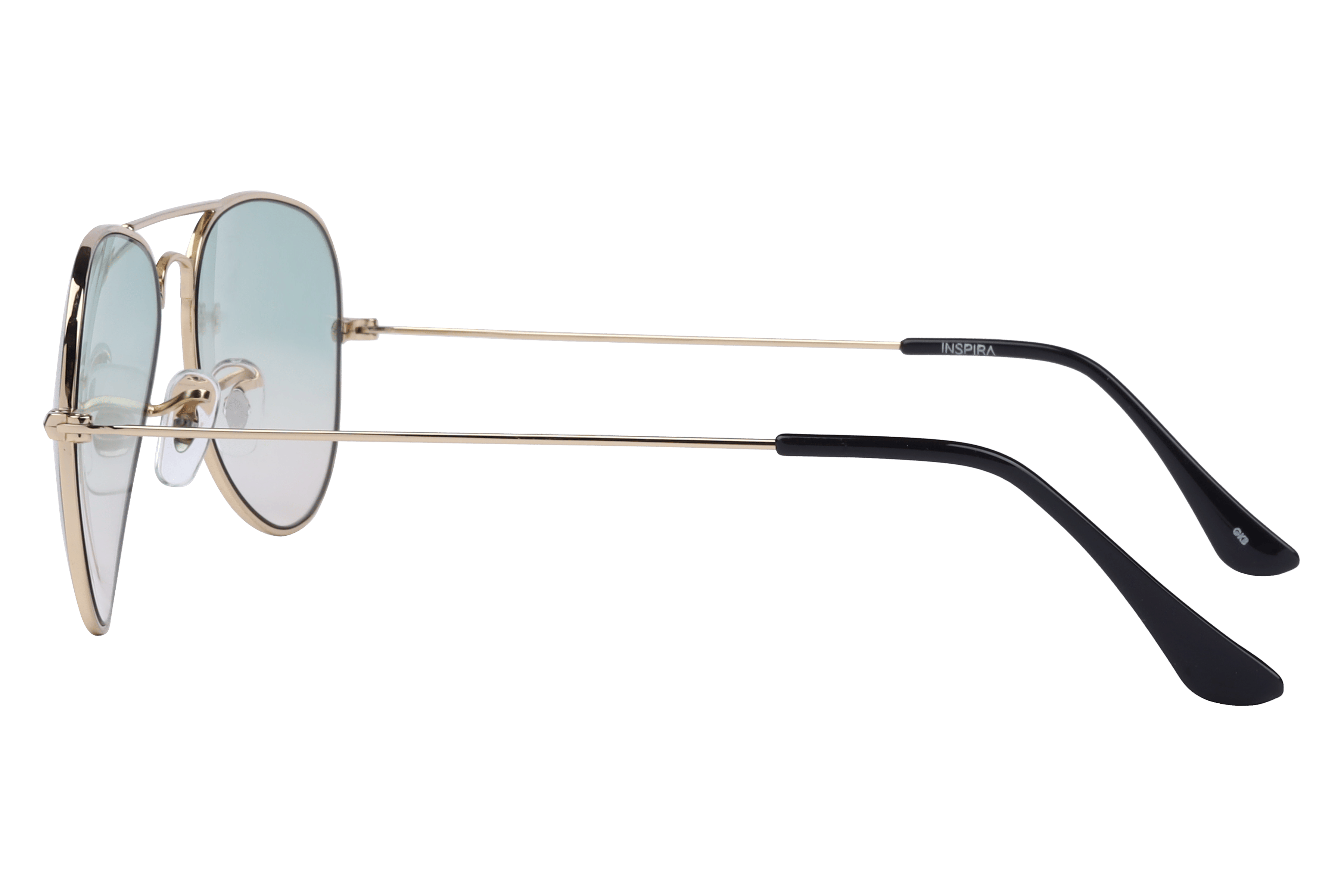Inspira CHAV S01 Sunglass Gold Unisex Full Metal Sunglass — Gold frame — view 3